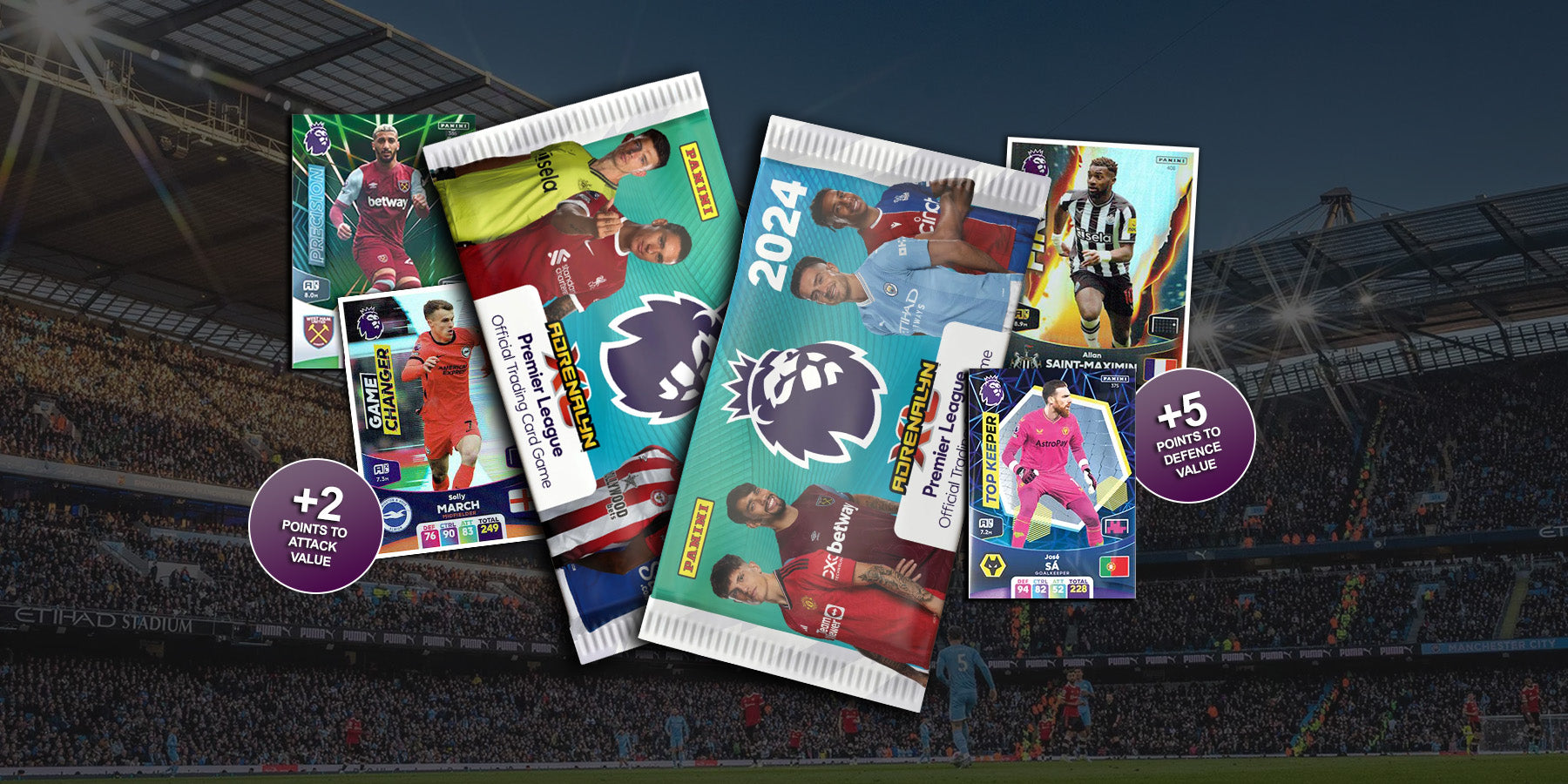 Premier League 2021-22 Panini Adrenalyn XL Plus Cards - Starter Pack + 1  Bonus Pack (Album, Gameboard, 24 Cards + 1 LE Card)