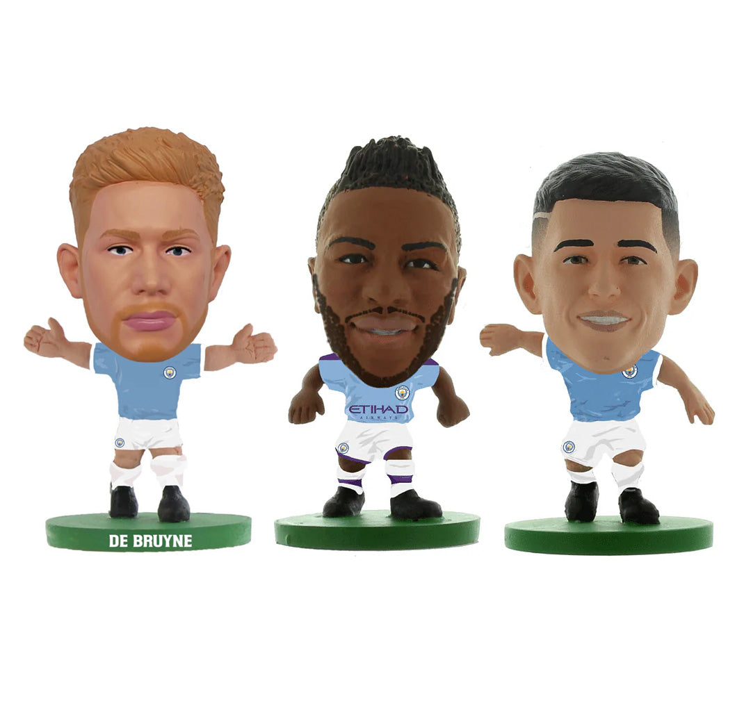 MANCHESTER CITY – DE BRUYNE, STERLING & FODEN SOCCERSTARZ COMBO PACK (3-PACK)