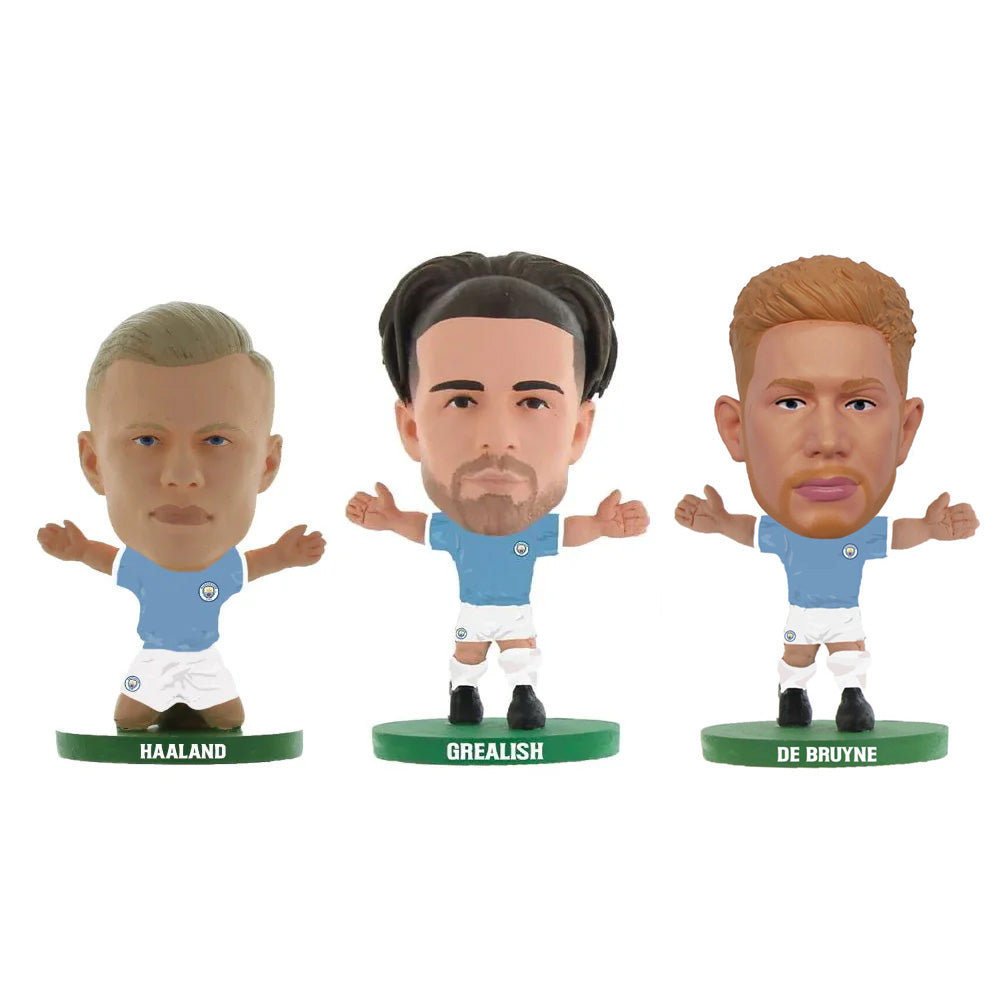 MANCHESTER CITY - HAALAND, GREALISH & DE BRUYNE SOCCERSTARZ COMBO PACK (3-PACK)