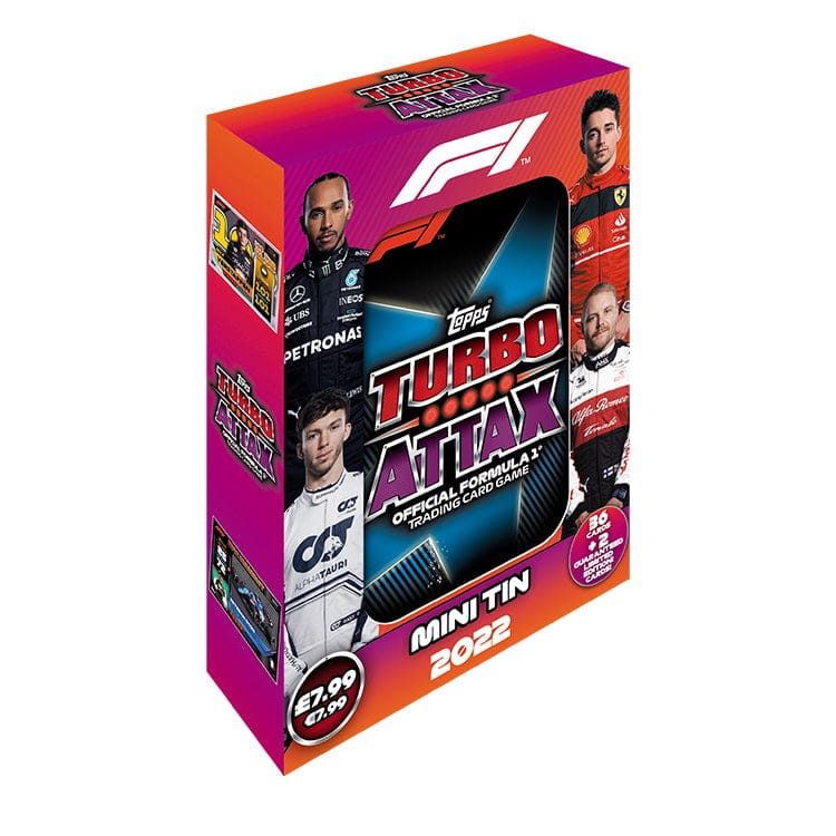 2022 TOPPS TURBO ATTAX FORMULA 1 CARDS - COLLECTOR TIN (38 CARD + 2 LE)