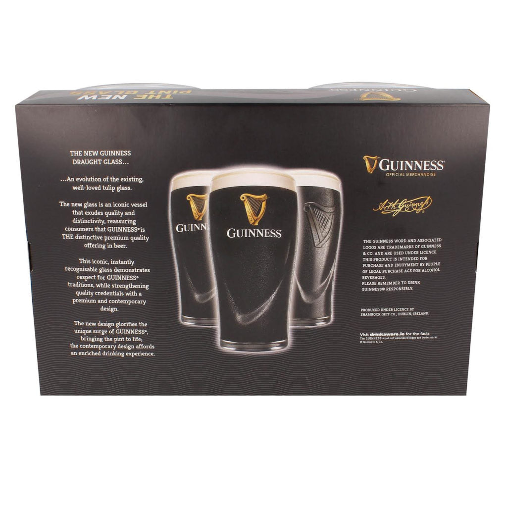 GUINNESS – EMBOSSED PINT GLASS SET