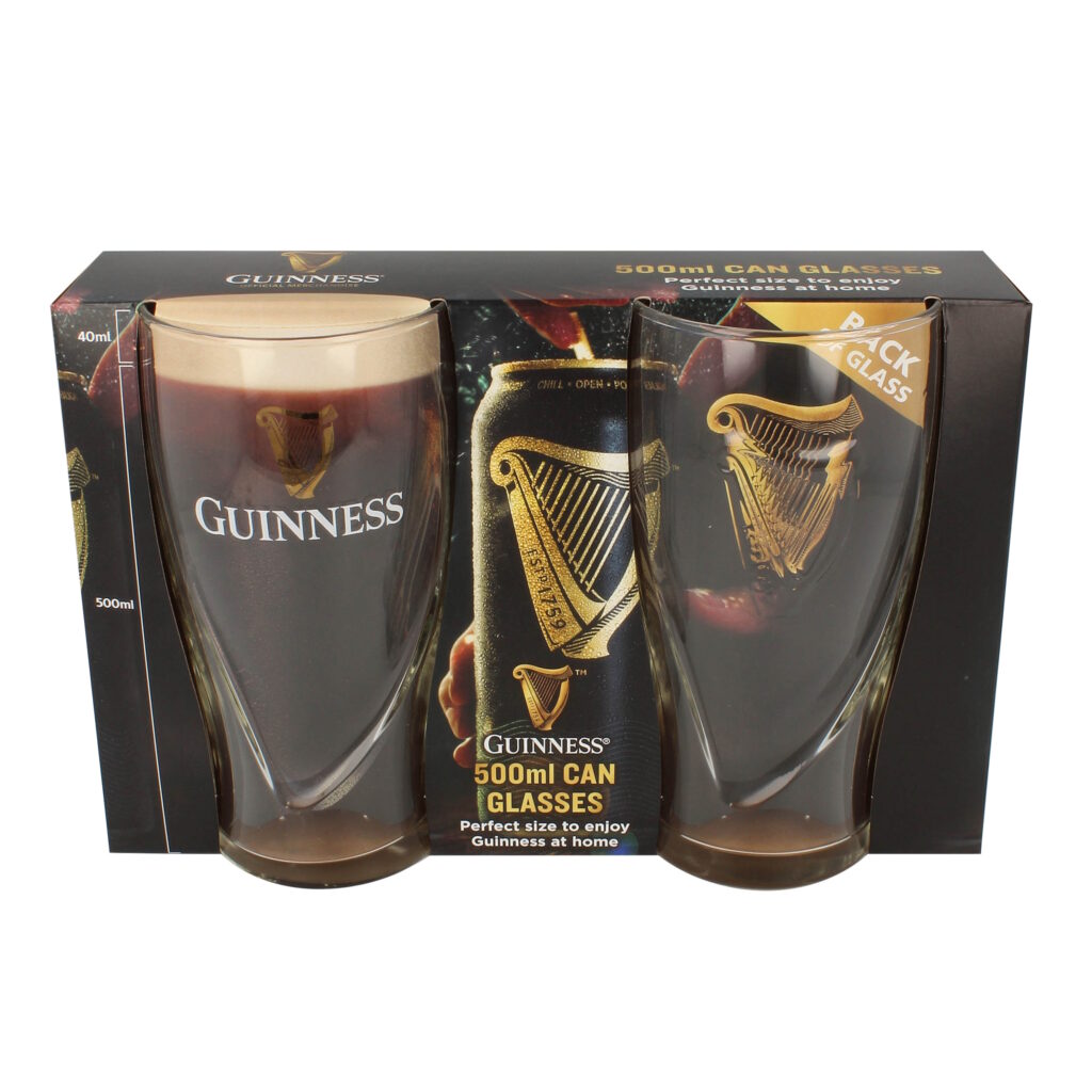 GUINNESS - EMBOSSED CAN PINT GLASS SET