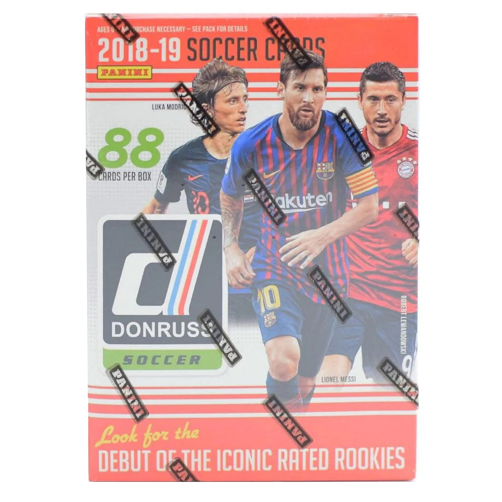 2018-19 PANINI DONRUSS SOCCER CARDS - 11-PACK BLASTER BOX (88 CARDS)