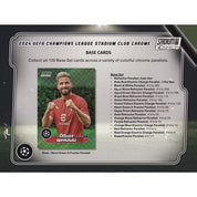 2023-24 TOPPS STADIUM CLUB CHROME UEFA CLUB COMPETITIONS COLLECTION - HOBBY BOX (120 CARDS) (PREORDER - IN STOCK OCT 23)