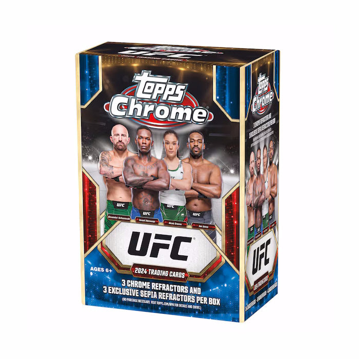 2024 TOPPS CHROME UFC CARDS - VALUE BOX BLASTER (24 CARDS)