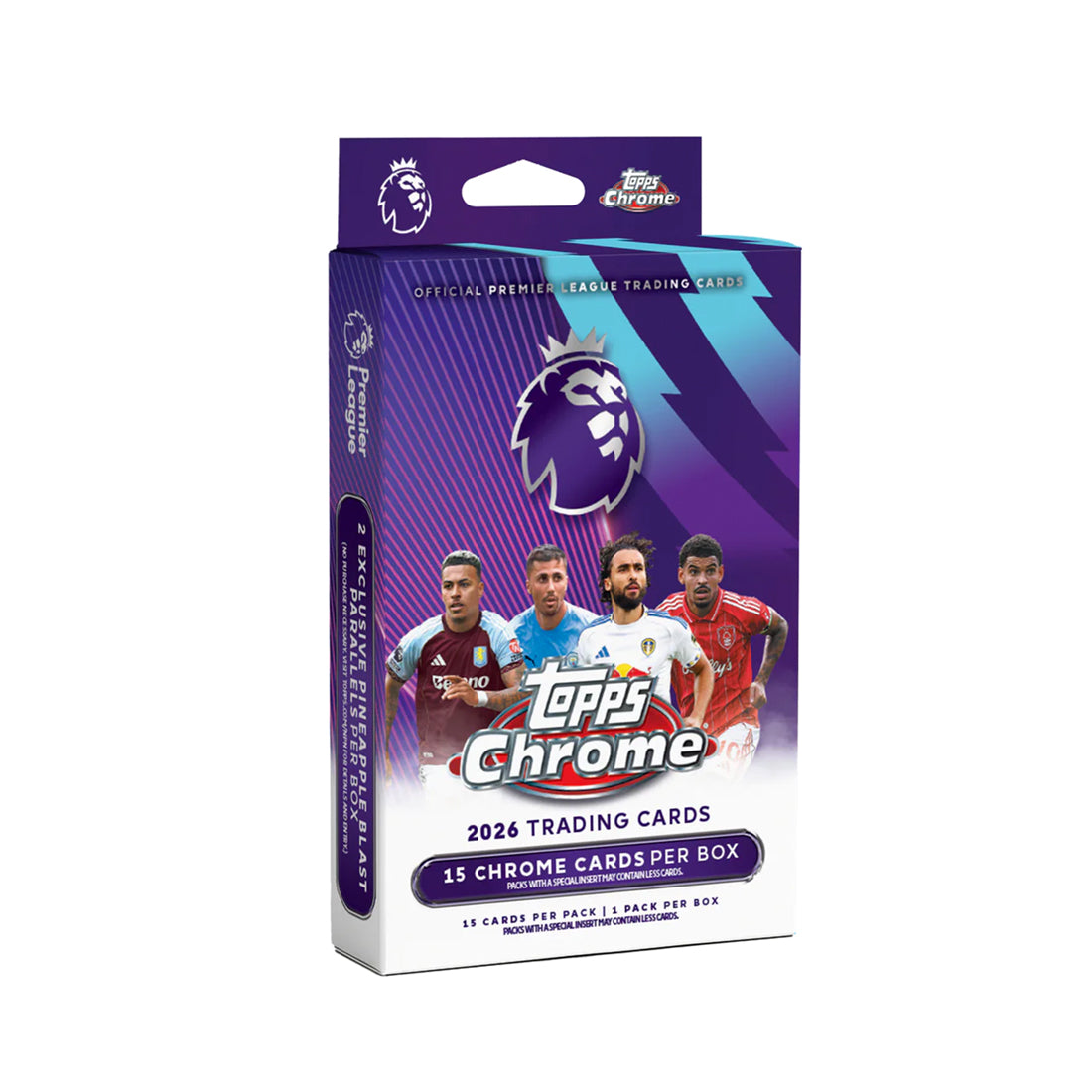 2025-26 TOPPS CHROME PREMIER LEAGUE CARDS – HANGER BOX (15 CARDS)