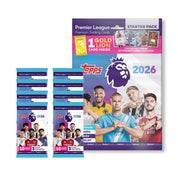 2025-26 TOPPS PREMIER LEAGUE DEBUT EDITION CARDS - STARTER PACK & 8-PACK SET (ALBUM, 290 CARDS + GOLD LION CARD)