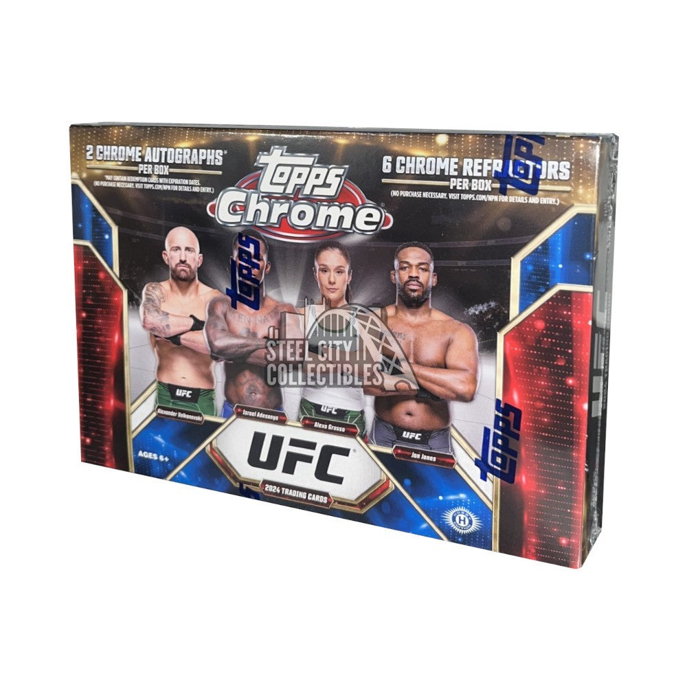 2024 TOPPS CHROME UFC CARDS - BREAKERS DELIGHT BOX (10 CARDS + 2 AUTO)