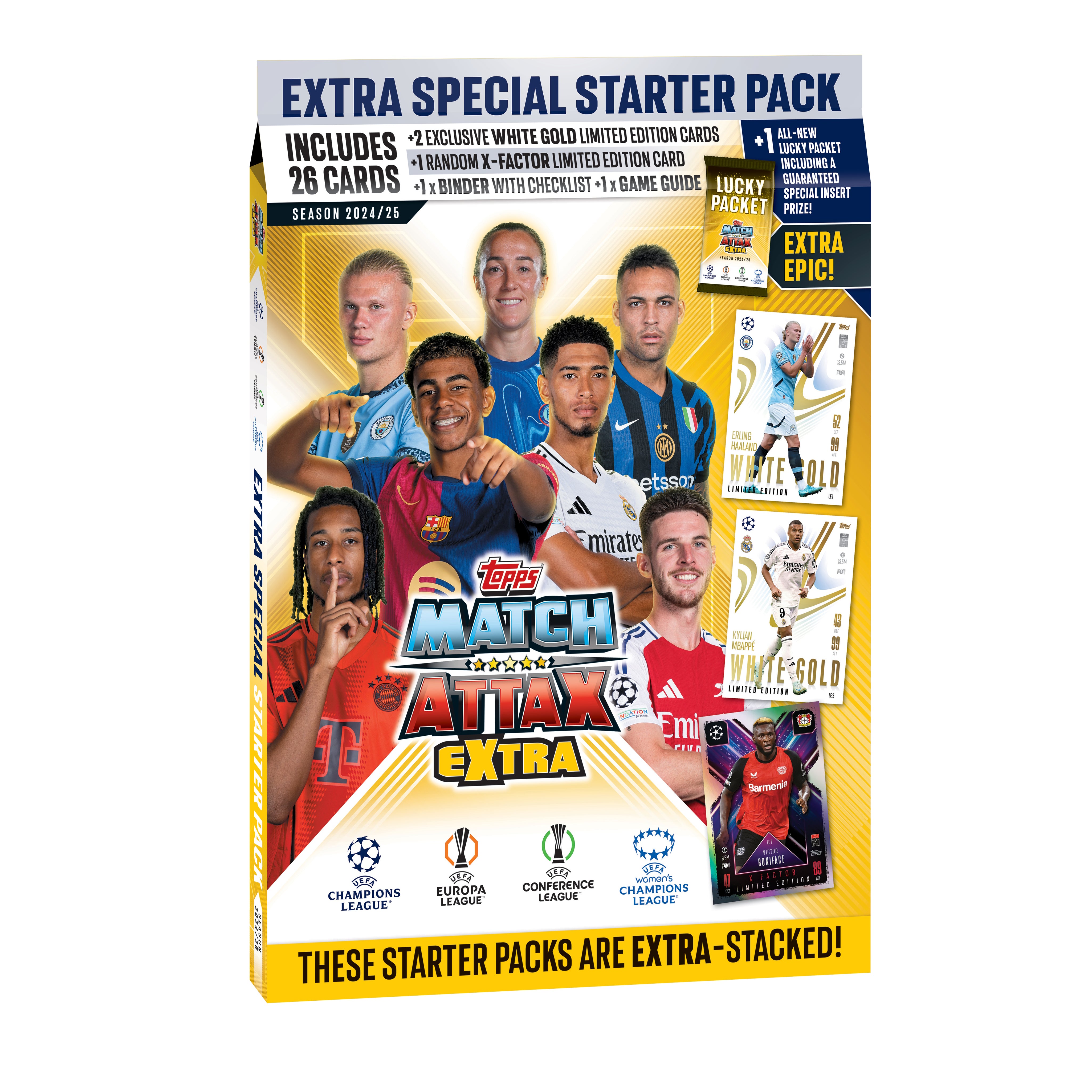 Topps Match Attax Soccer Cards Topps Match Attax Extra 2024/25 Soccer Cards Starter Pack Includes 30 Cards, Binder, LE's & 100 Protectors Topps Match Attax 24/25 Topps Match Attax Soccer Cards Topps Match Attax Extra 2024/25 Soccer Cards Starter Pack Includes 30 Cards, Binder, LE's & 100 Protectors Topps Match Attax 24/25