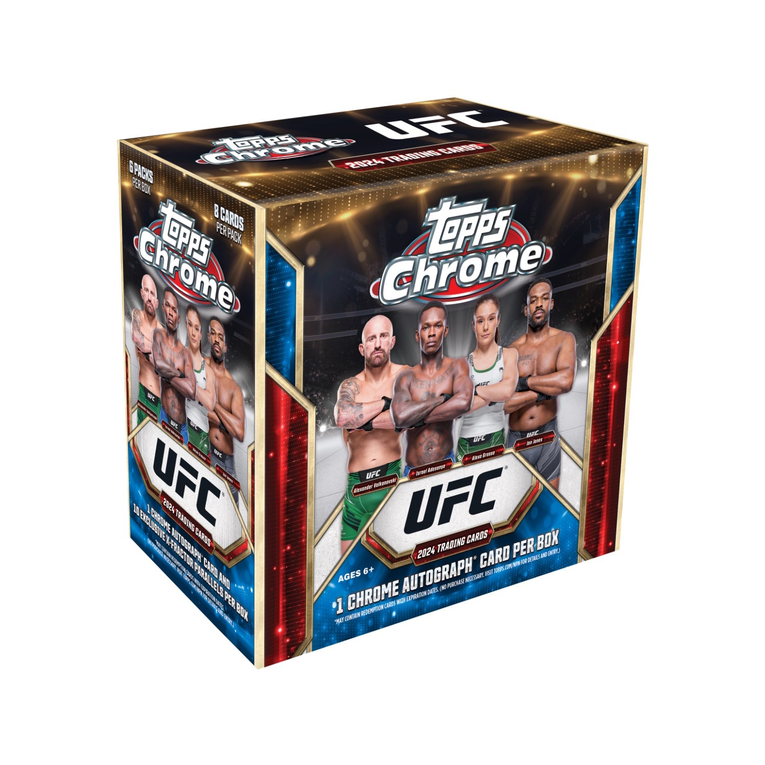 2024 TOPPS CHROME UFC CARDS - MEGA BOX BLASTER (48 CARDS)