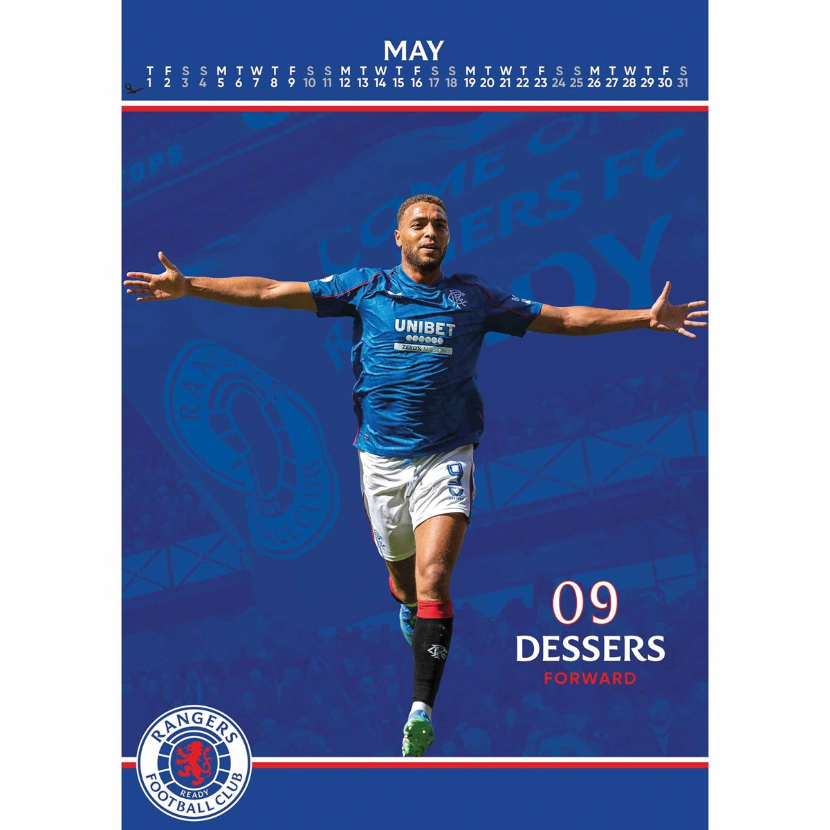 RANGERS – 2025 CALENDAR (PREORDER - IN STOCK NOV 8)