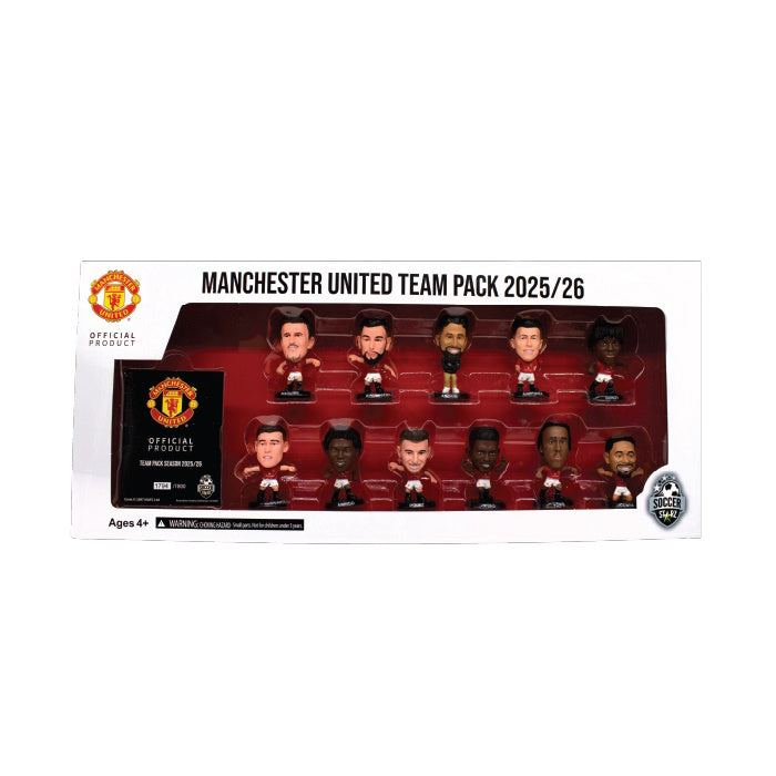 MANCHESTER UNITED - 2025-26 SOCCERSTARZ TEAM PACK (11 PLAYERS) (LIMITED EDITION) (PREORDER - IN STOCK DEC 22)