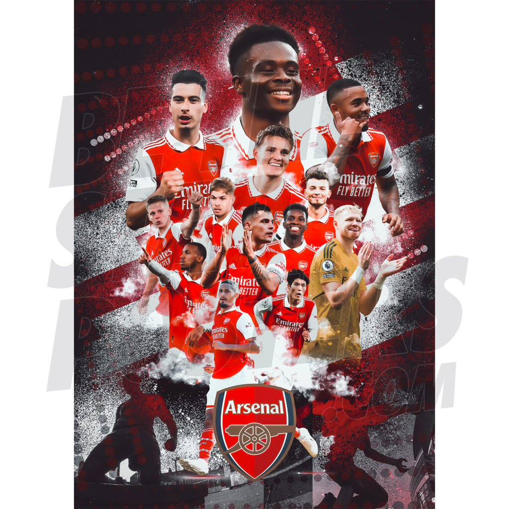 ARSENAL- 2022-23 PLAYERS COLLAGE POSTER (16 X 24″)