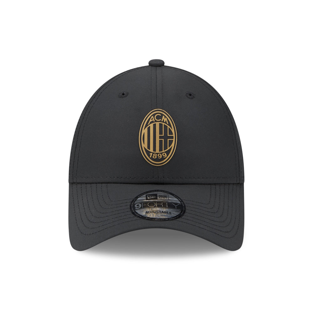 AC MILAN - NEW ERA 9FORTY BLACK & GOLD ADJUSTABLE HAT (IN STOCK FEB 2)