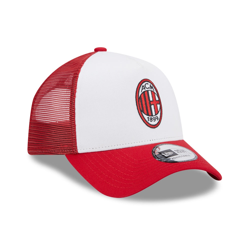AC MILAN NEW ERA E-FRAME TRUCKER RED WHITE HAT