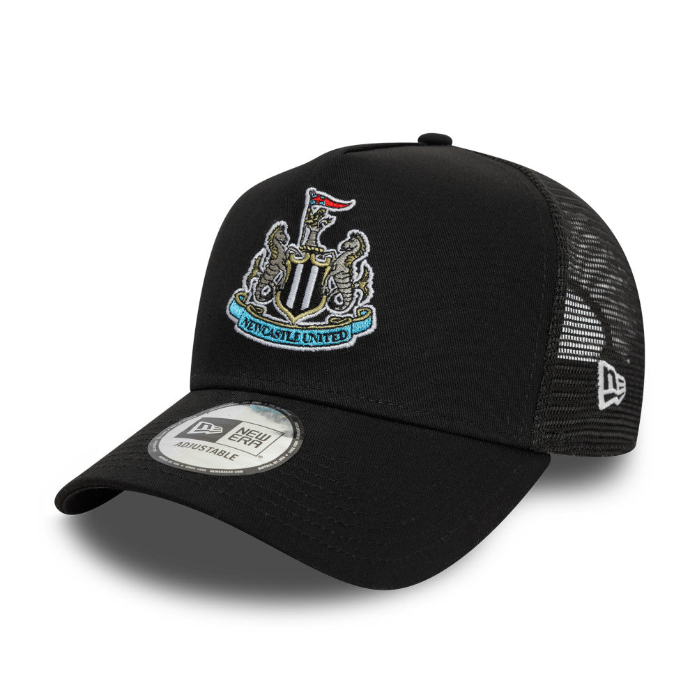 NEWCASTLE UNITED - NEW ERA BLACK E-FRAME TRUCKER HAT