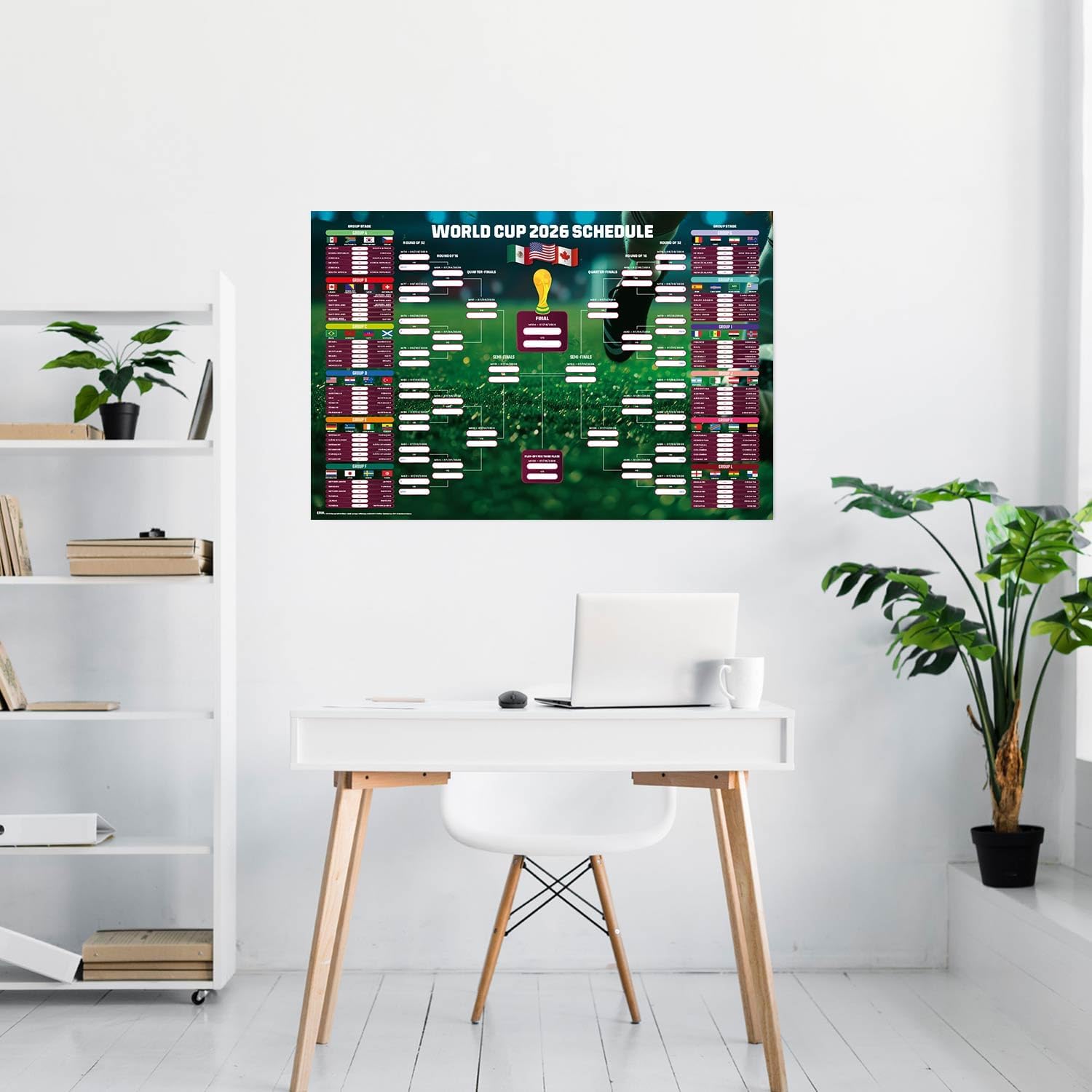 2026 FIFA WORLD CUP – MATCH BRACKET POSTER (24 X 36″) (IN STOCK MAY 15)