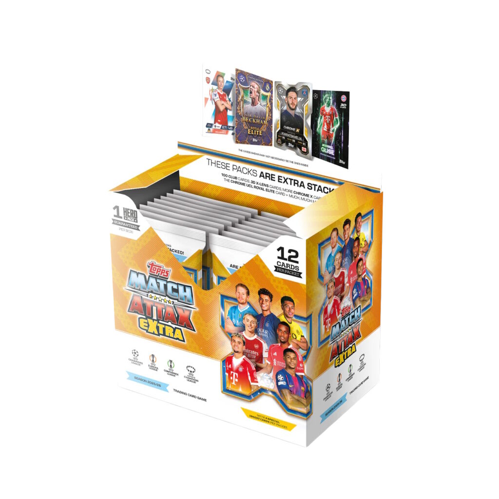2025-26 TOPPS MATCH ATTAX EXTRA UEFA CHAMPIONS LEAGUE CARDS - BOX & STARTER PACK SET (ALBUM, 410 CARDS + 3 LE) (PREORDER - IN STOCK MAR 16)