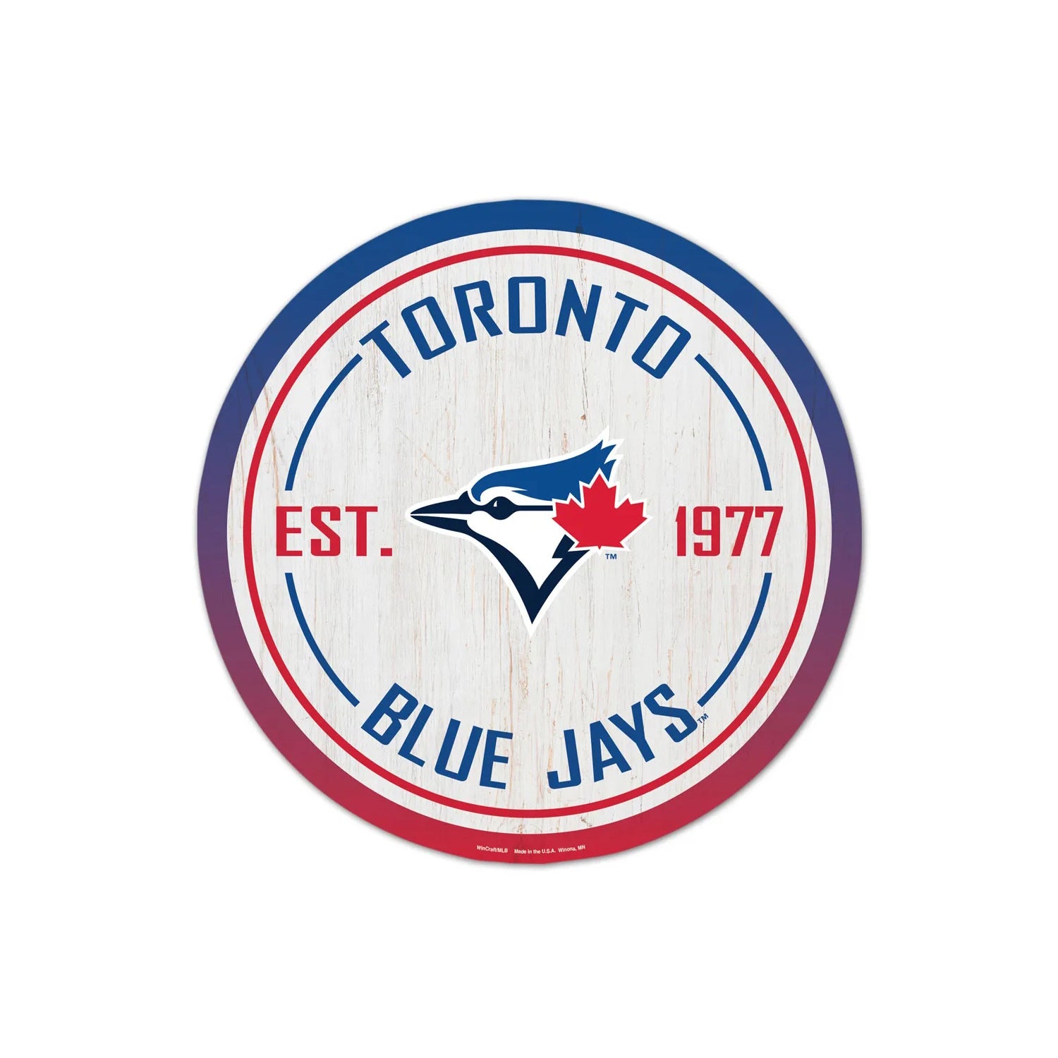 TORONTO BLUE JAYS - ROUND WOOD SIGN