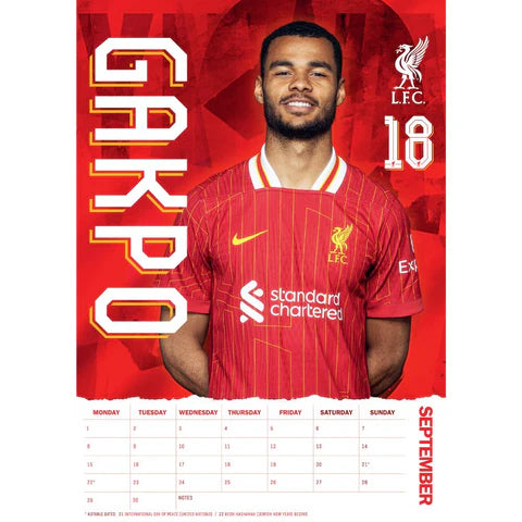 LIVERPOOL – 2025 CALENDAR (PREORDER - IN STOCK NOV 1)