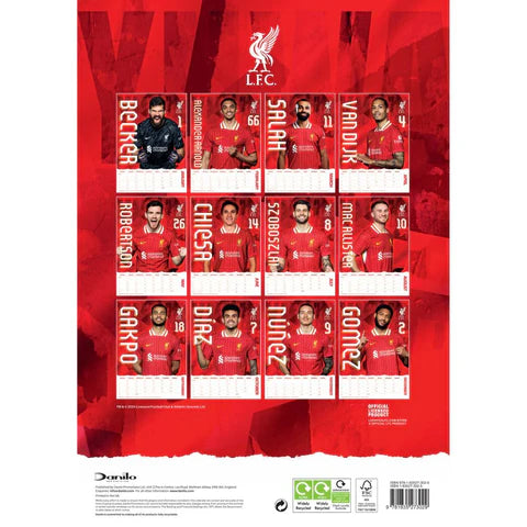 LIVERPOOL – 2025 CALENDAR (PREORDER - IN STOCK NOV 1)