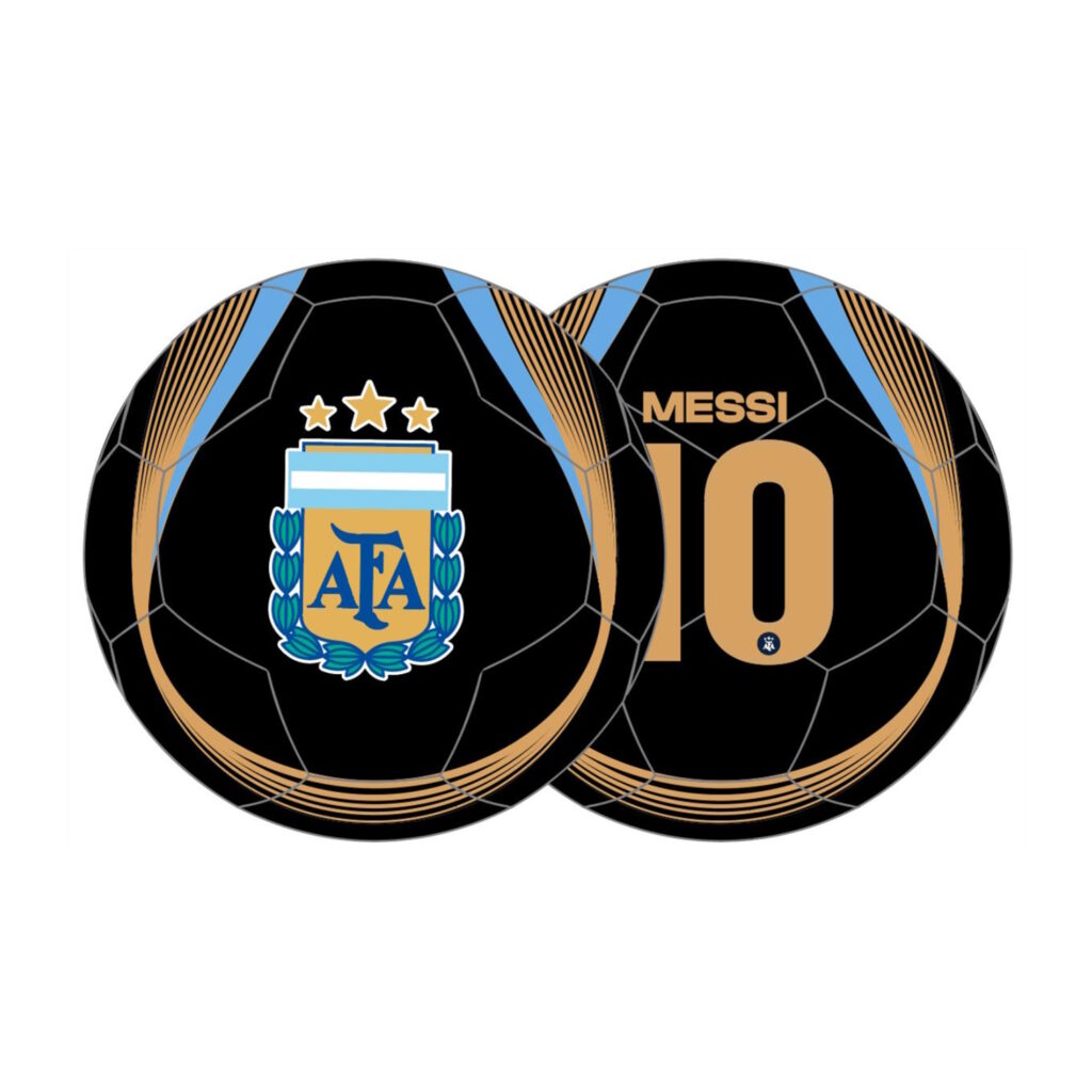 ARGENTINA - LIONEL MESSI BLACK & GOLD SOCCER BALL (SIZE 5) (PREORDER - IN STOCK OCT 31)