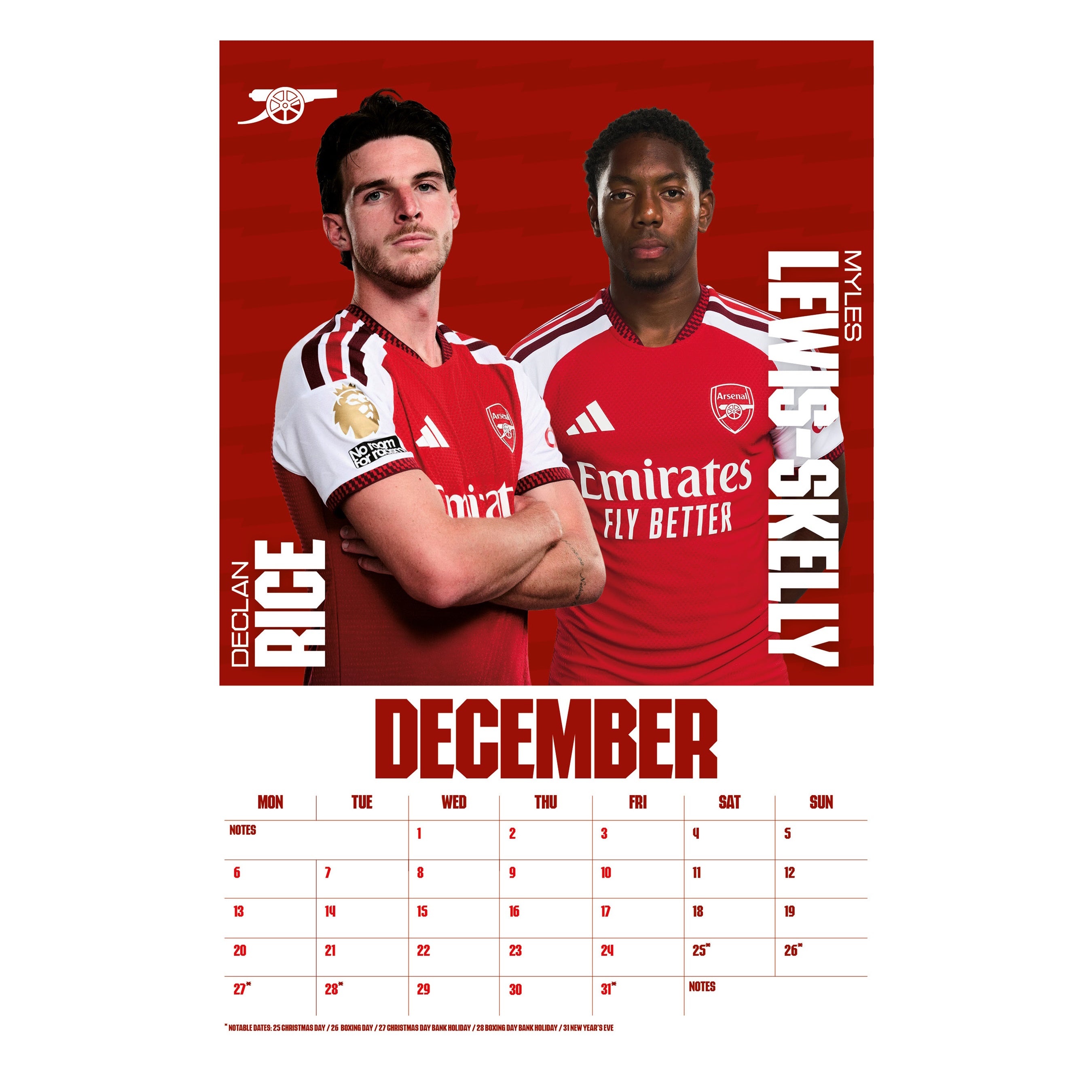 ARSENAL – 2027 CALENDAR (PREORDER - IN STOCK NOV 9)