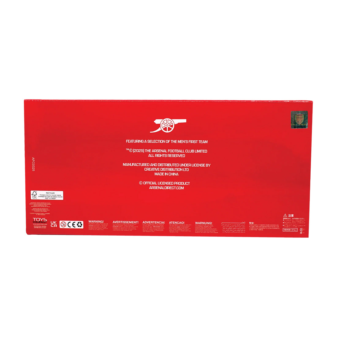 ARSENAL - 2025-26 SOCCERSTARZ LIMITED EDITION TEAM PACK (12 PLAYERS) (PRE-ORDER - IN STOCK OCT 25)