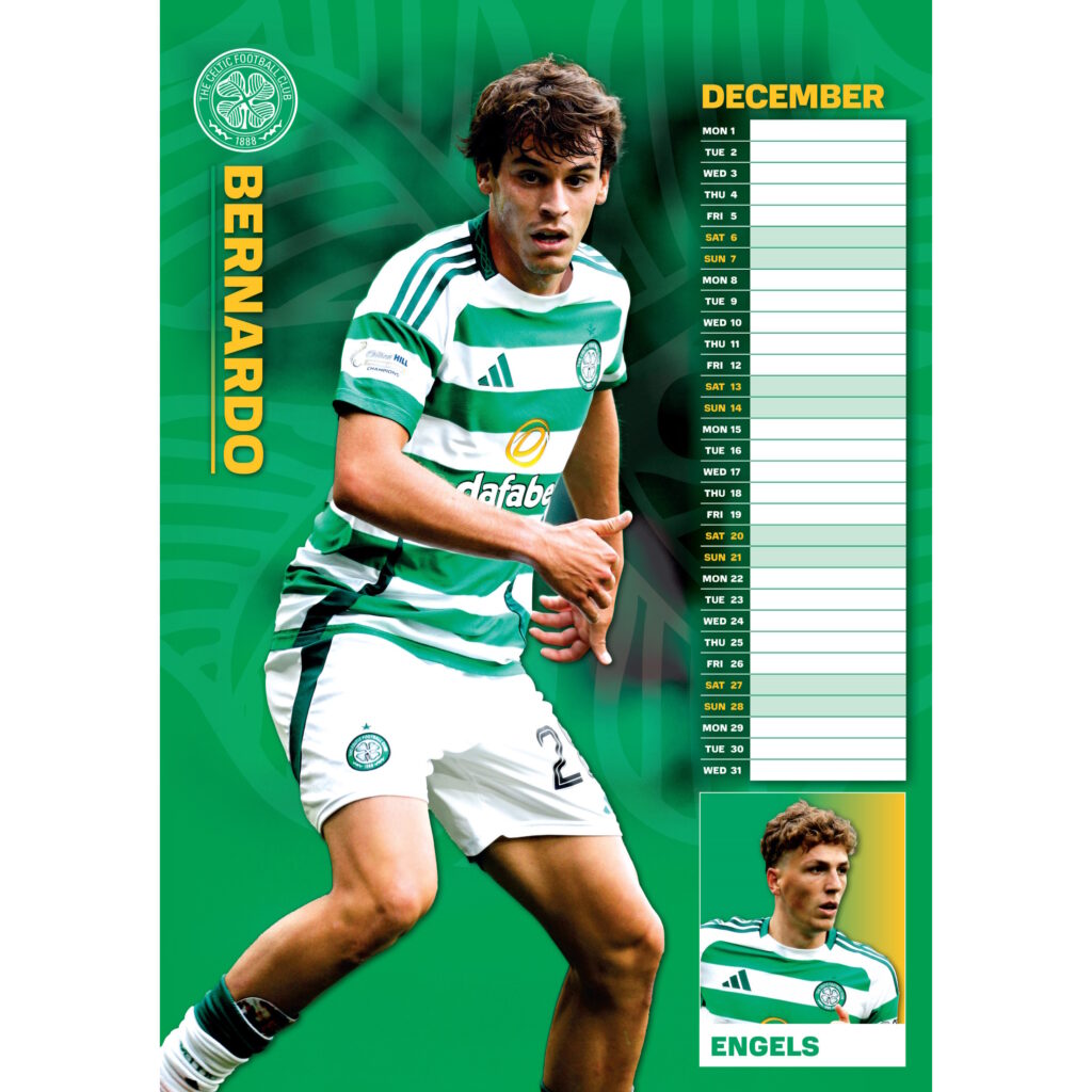 CELTIC – 2025 CALENDAR (PREORDER - IN STOCK NOV 1)