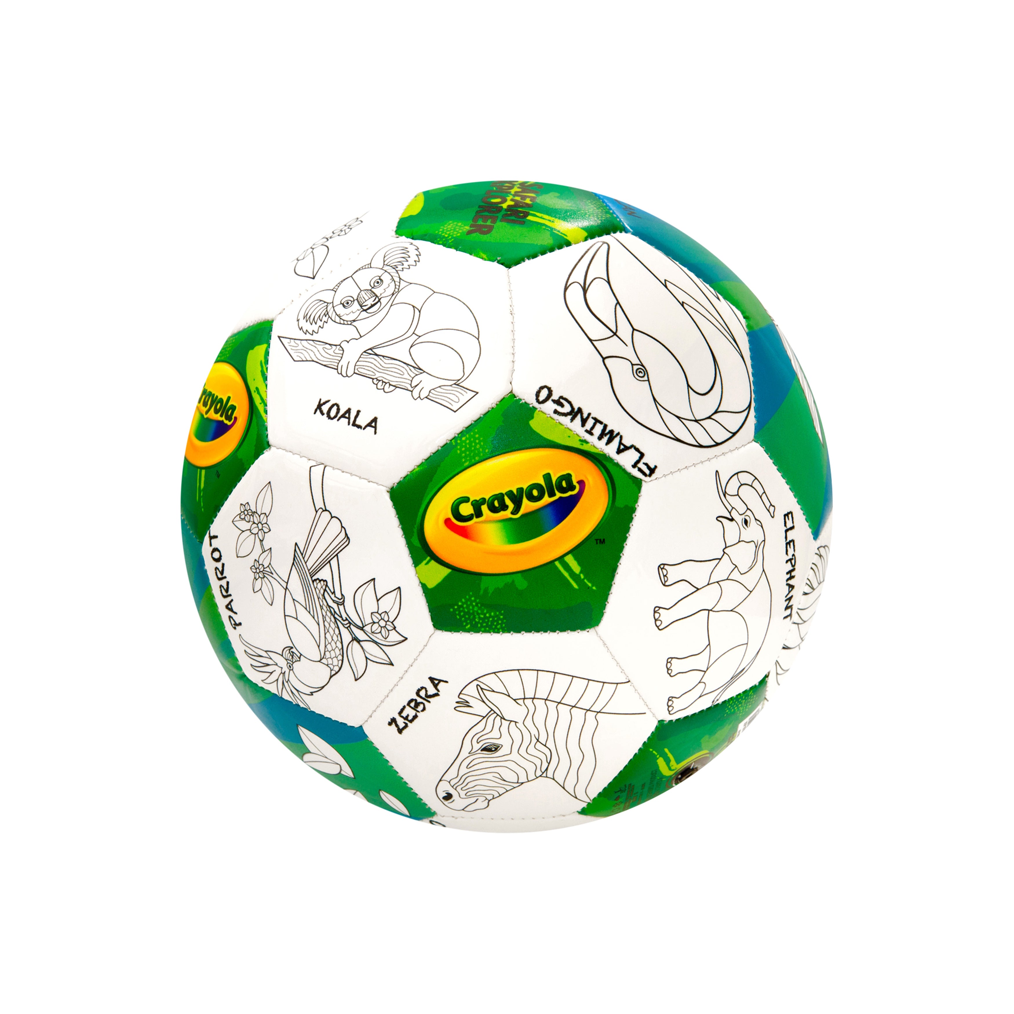 CRAYOLA - TROPICAL ANIMALS SOCCER BALL (SIZE 5) (IN STOCK MAR 6)