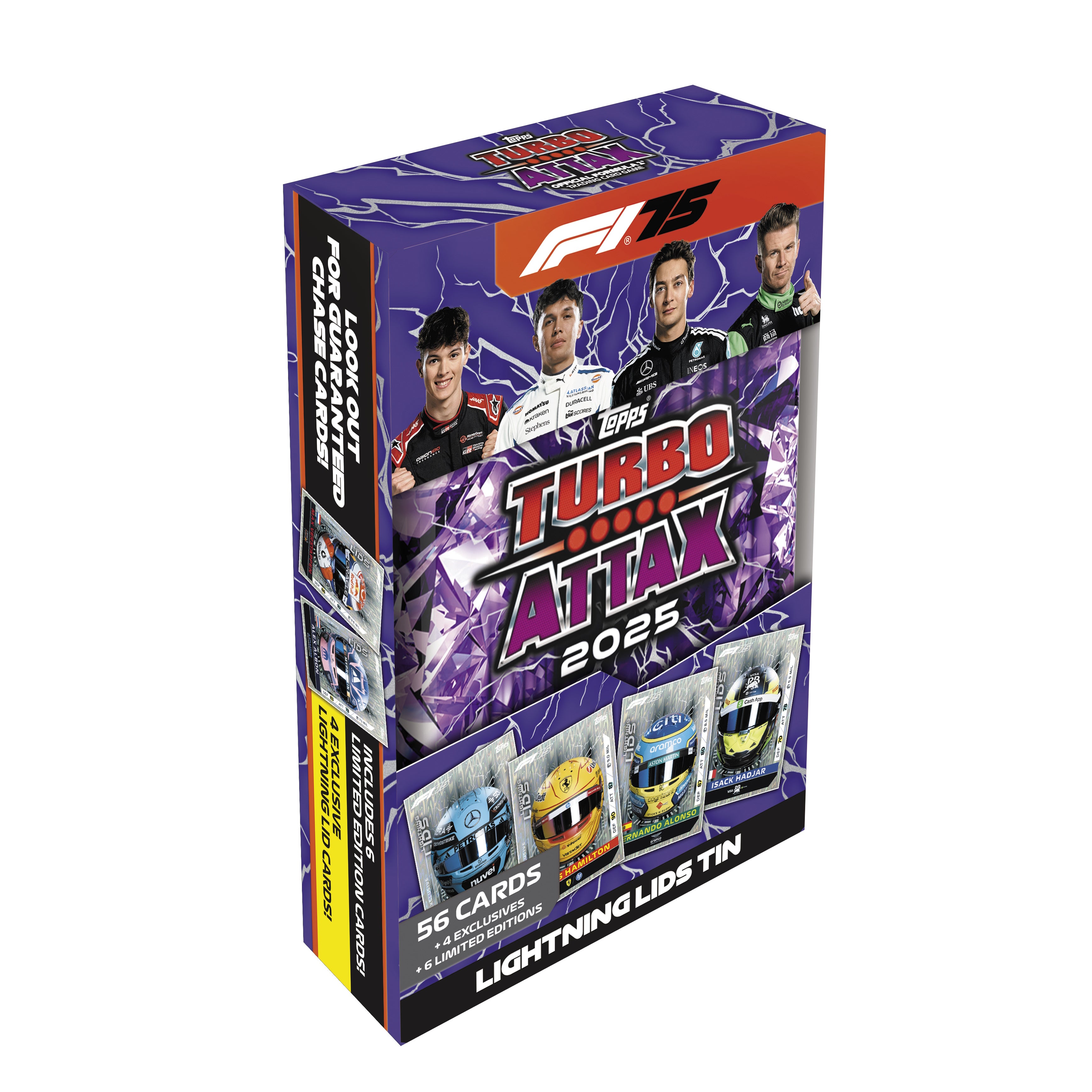 2025 TOPPS TURBO ATTAX FORMULA 1 CARDS - MEGA TIN (66 CARDS + 6 LE & 4 EXCLUSIVES) (PREORDER - IN STOCK AUG 22)