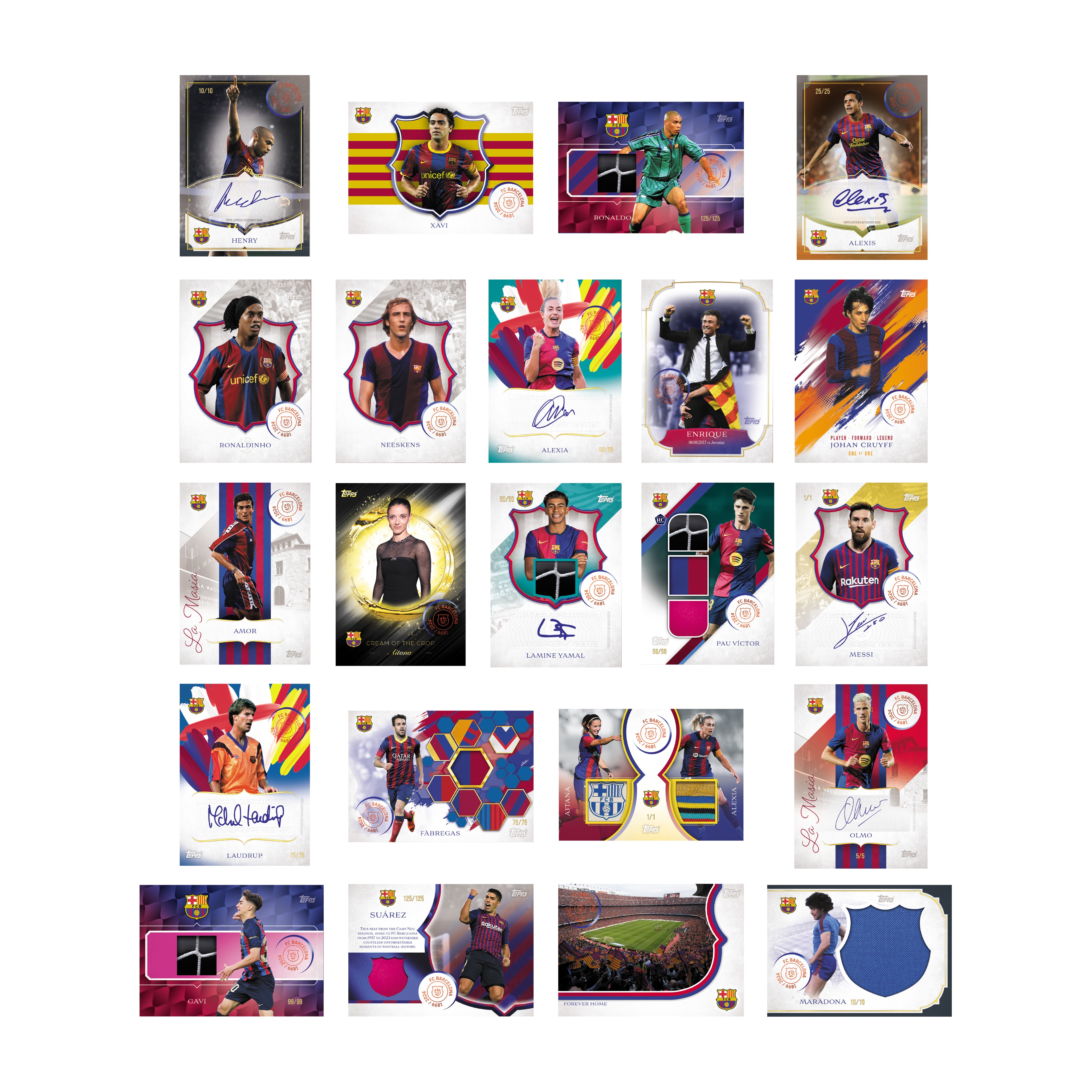 2024-25 TOPPS BARCELONA 125 YEARS ANNIVERSARY CARDS - HOBBY BOX CASE (12 BOXES)