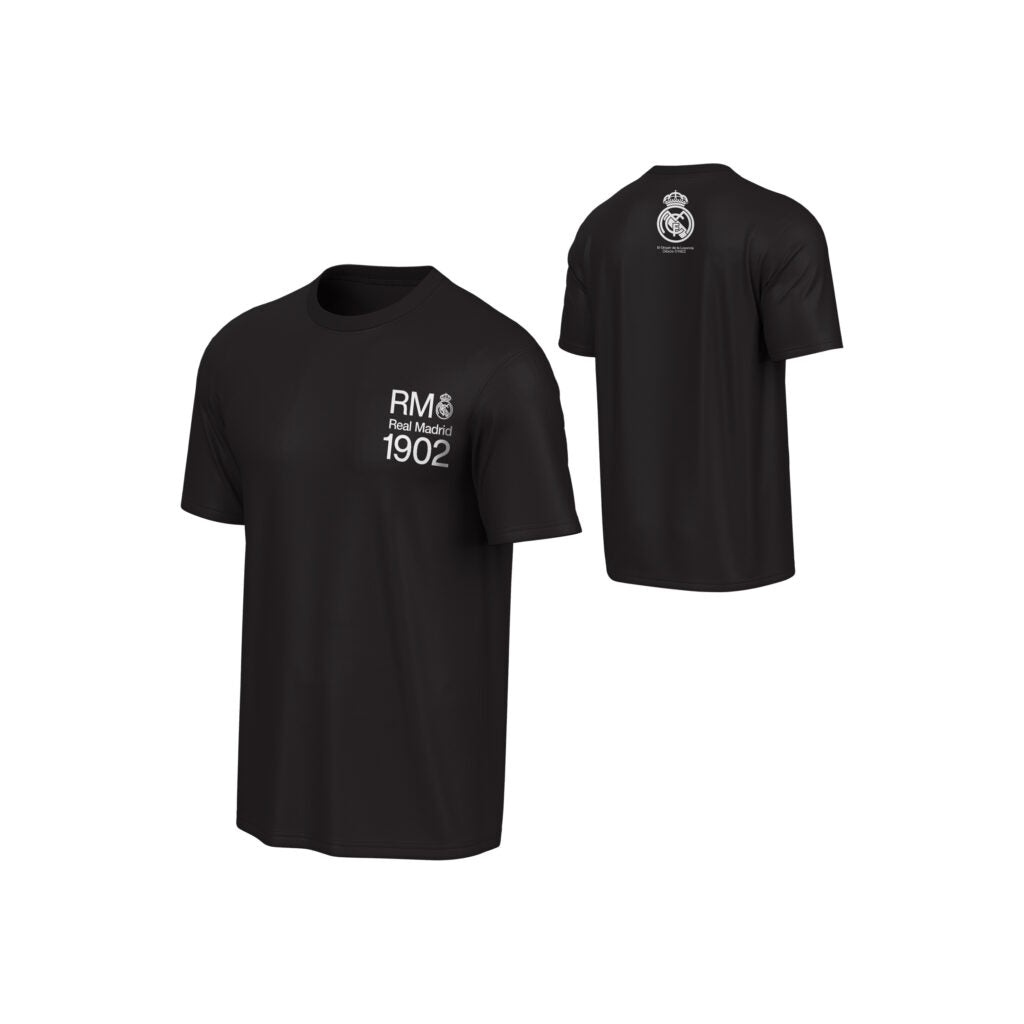 REAL MADRID – BLACK 1902 REGISTERED T-SHIRT