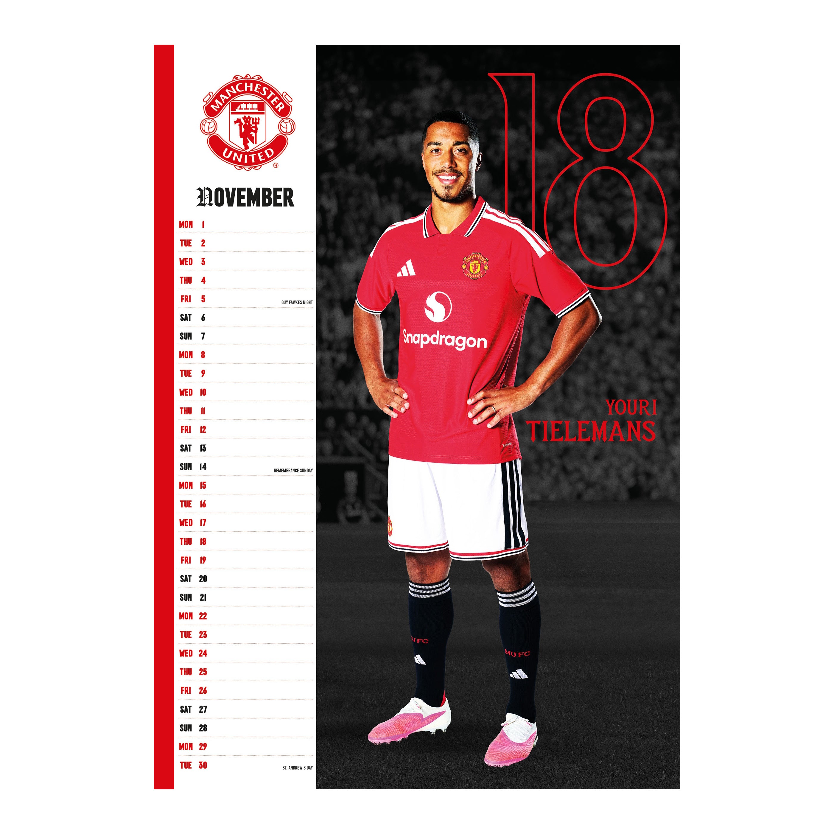 MANCHESTER UNITED – 2027 CALENDAR (IN STOCK NOV 9)