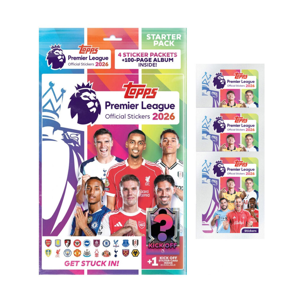 2025-26 TOPPS PREMIER LEAGUE STICKERS - MEGA STARTER PACK (ALBUM + 49 STICKERS) (PREORDER - IN STOCK JAN 10)
