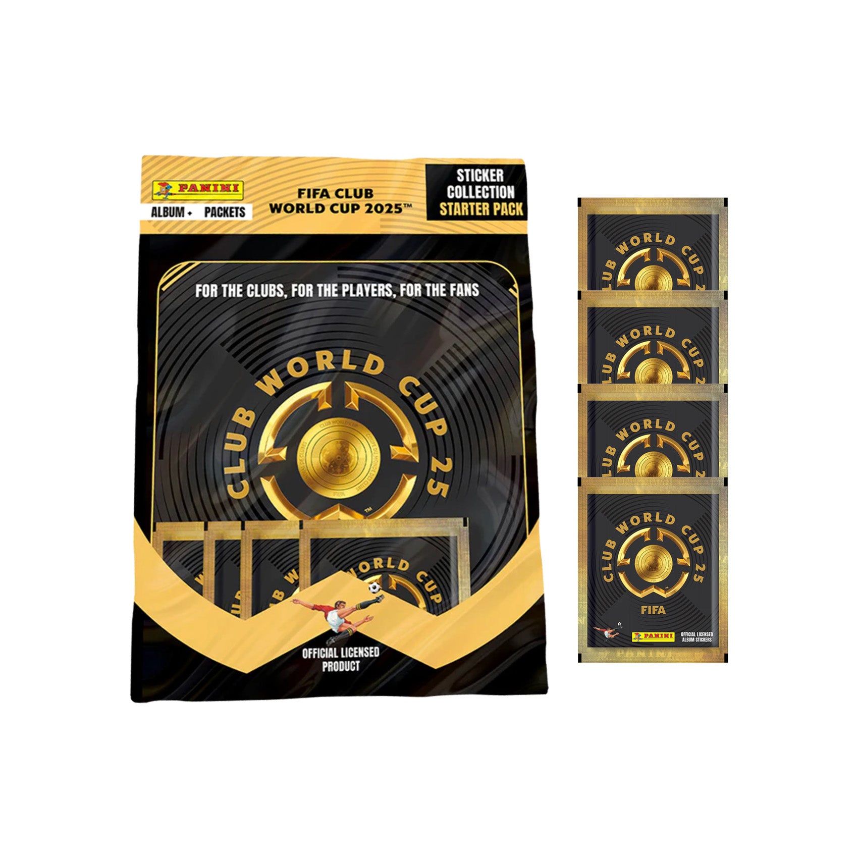 2025 PANINI CLUB WORLD CUP STICKERS - MEGA STARTER PACK (ALBUM + 51 STICKERS)