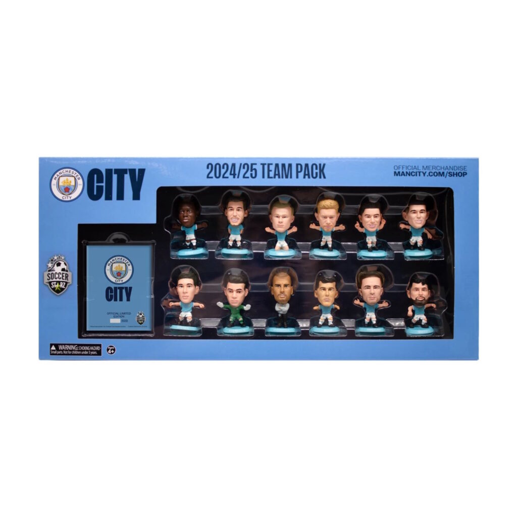 MANCHESTER CITY - SOCCERSTARZ 2024-25 TEAM SET (12 PLAYERS) (PREODER - IN STOCK OCT 25)