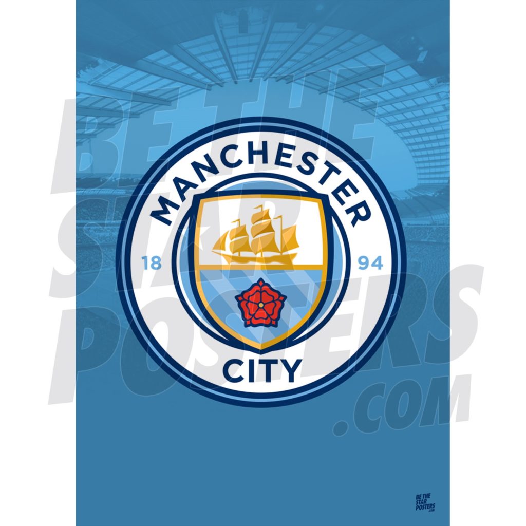 MANCHESTER CITY – CREST POSTER (16 X 24″)