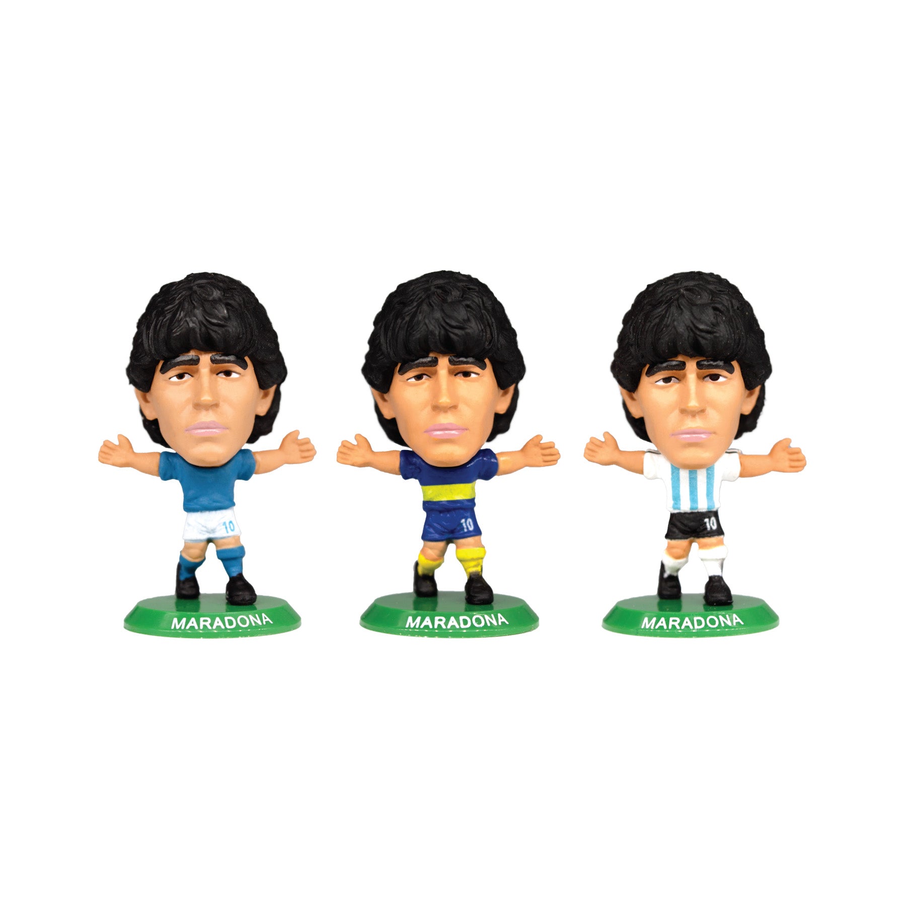 DIEGO MARADONA - ARGENTINA, BOCA JUNIORS & NAPOLI SOCCERSTARZ COMBO PACK (3-PACK)