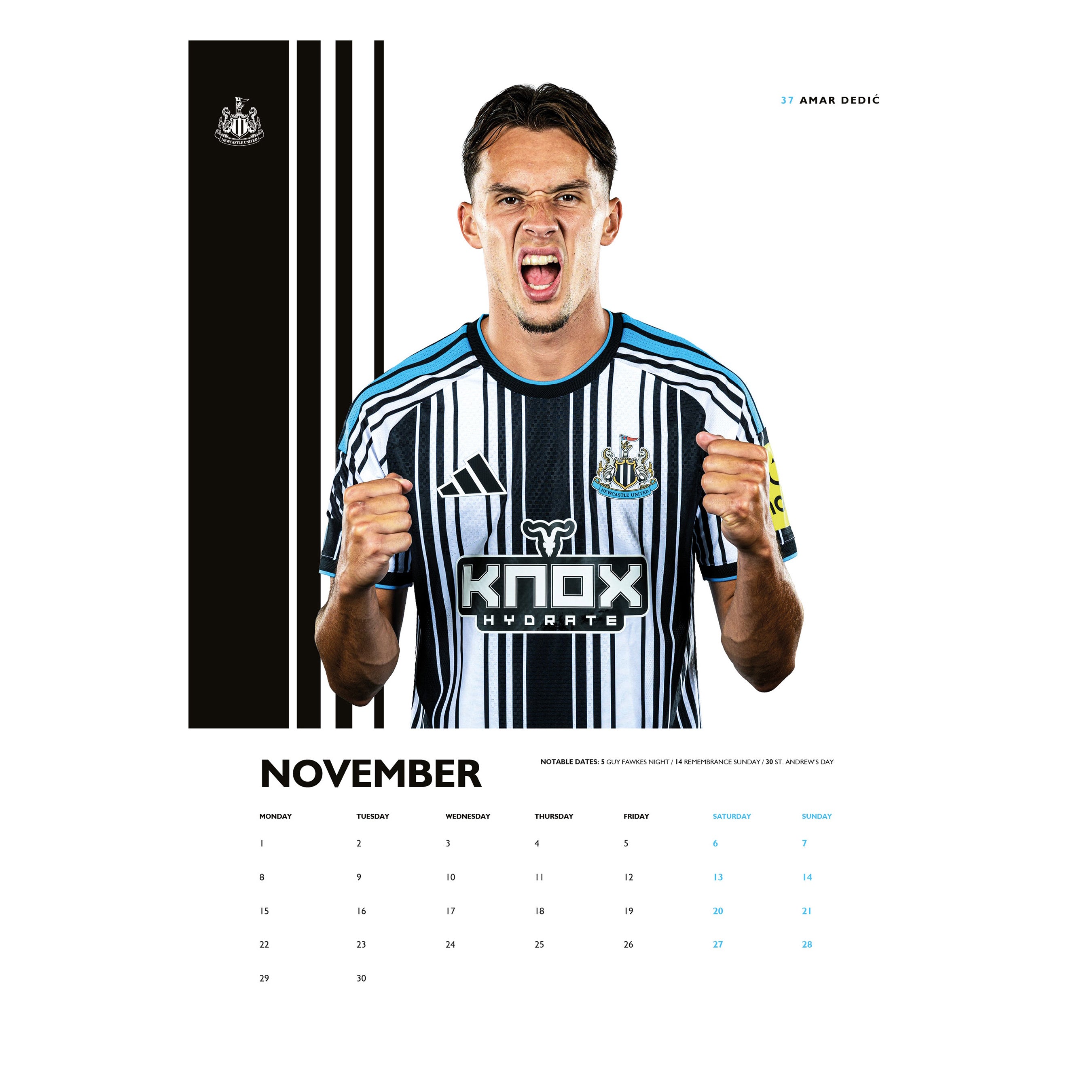 NEWCASTLE UNITED – 2027 CALENDAR (PREORDER - IN STOCK NOV 9)