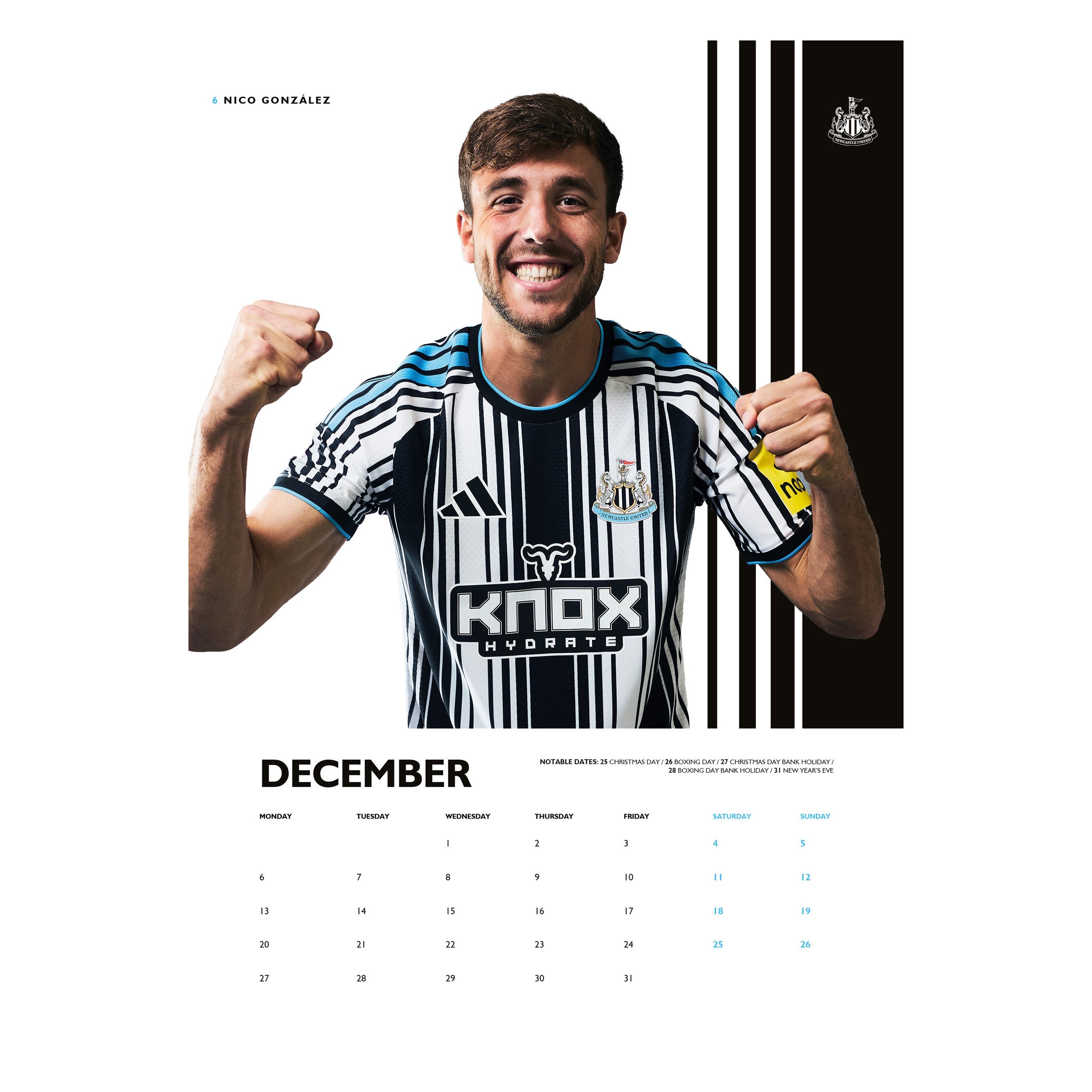 NEWCASTLE UNITED – 2027 CALENDAR (PREORDER - IN STOCK NOV 9)