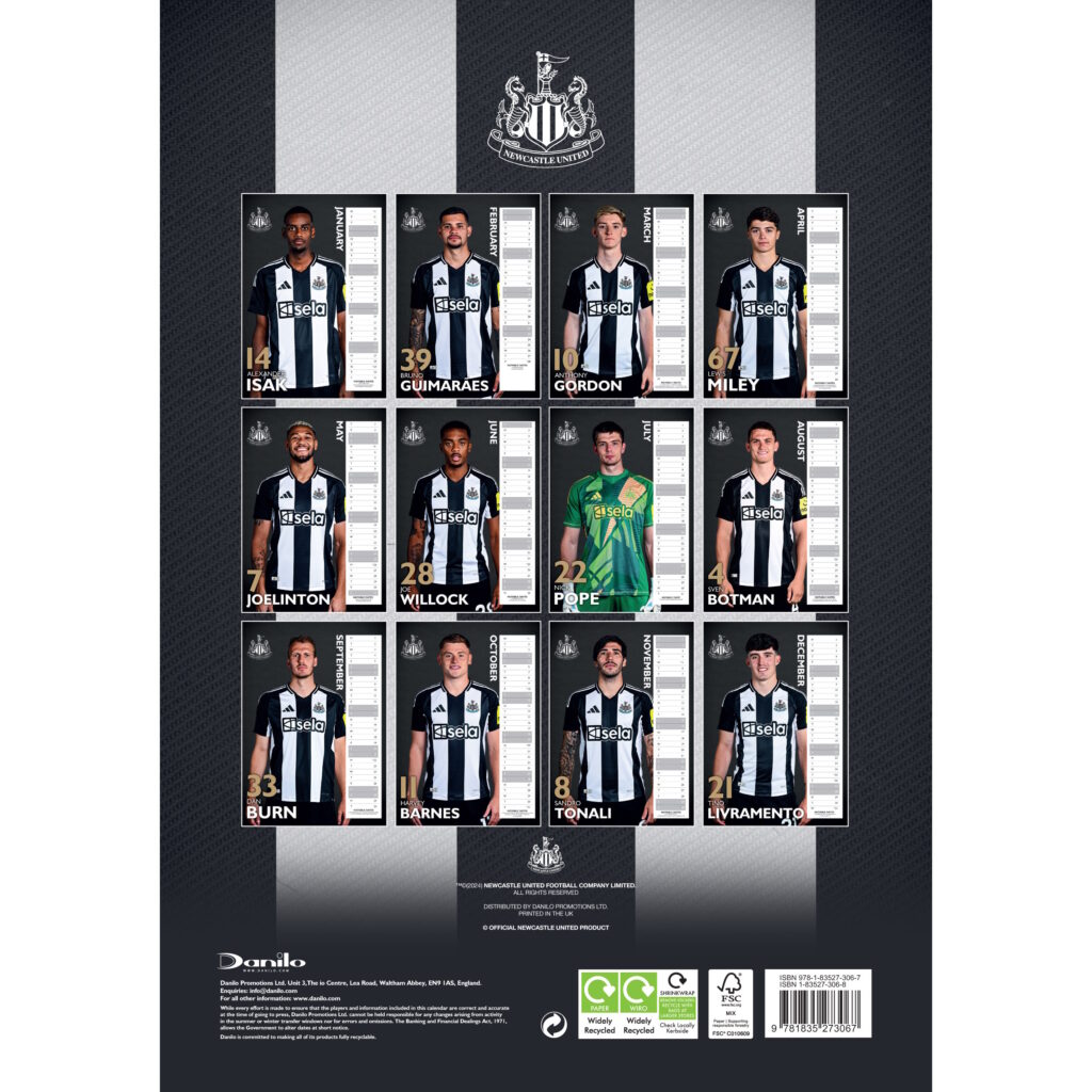 NEWCASTLE – 2025 CALENDAR (PREORDER - IN STOCK NOV 1)