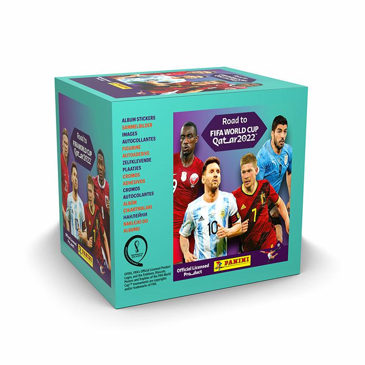 2022 PANINI ROAD TO WORLD CUP STICKERS - 50-PACK BOX (250 STICKERS)