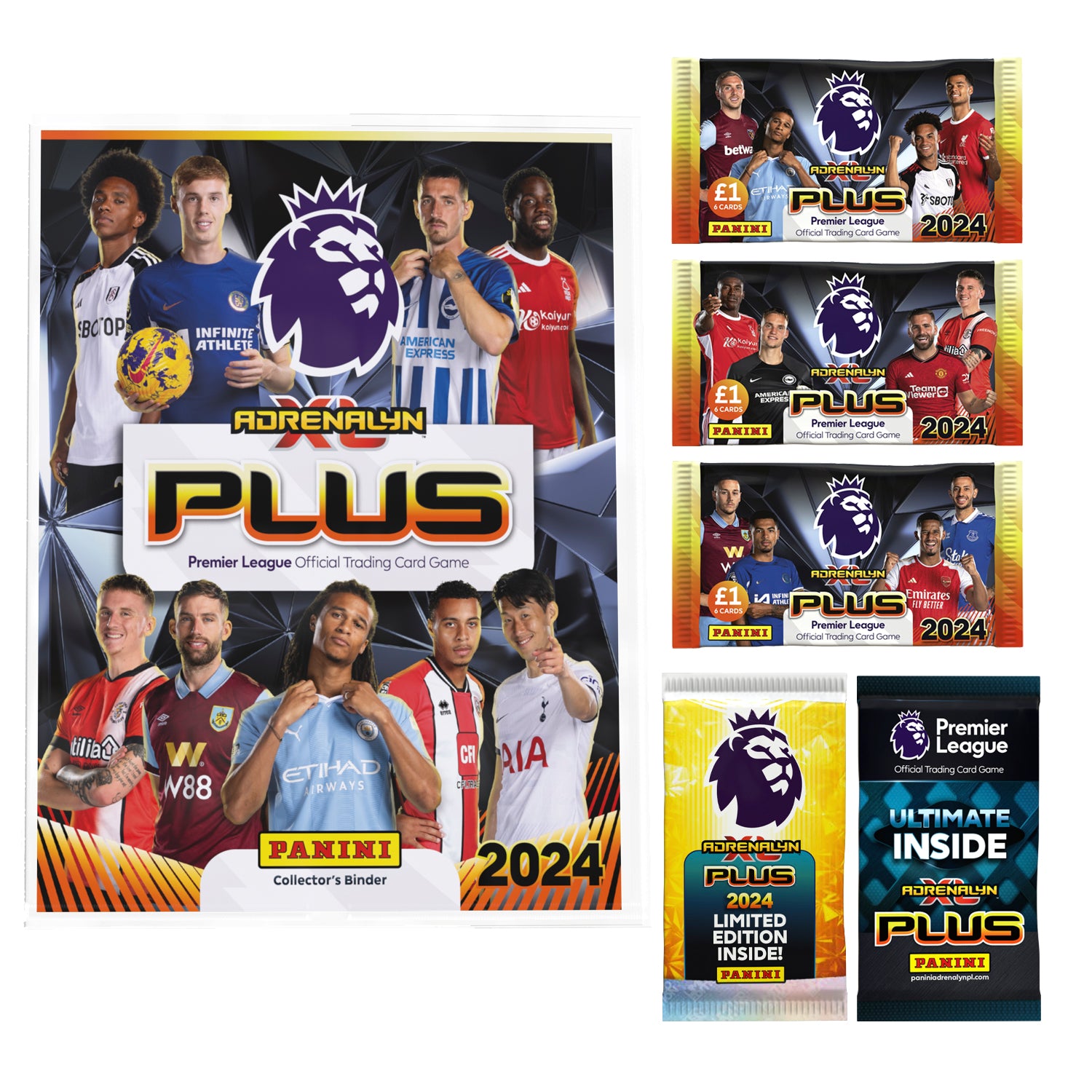 2023-24 PANINI ADRENALYN XL PLUS PREMIER LEAGUE CARDS - STARTER PACK (ALBUM, 18 CARDS + 1 LE & 1 ULTIMATE) (IN STOCK MAR 1)