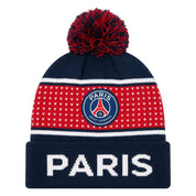 PARIS SAINT GERMAIN – BLUE & RED POM BEANIE (IN STOCK SEPT 21)