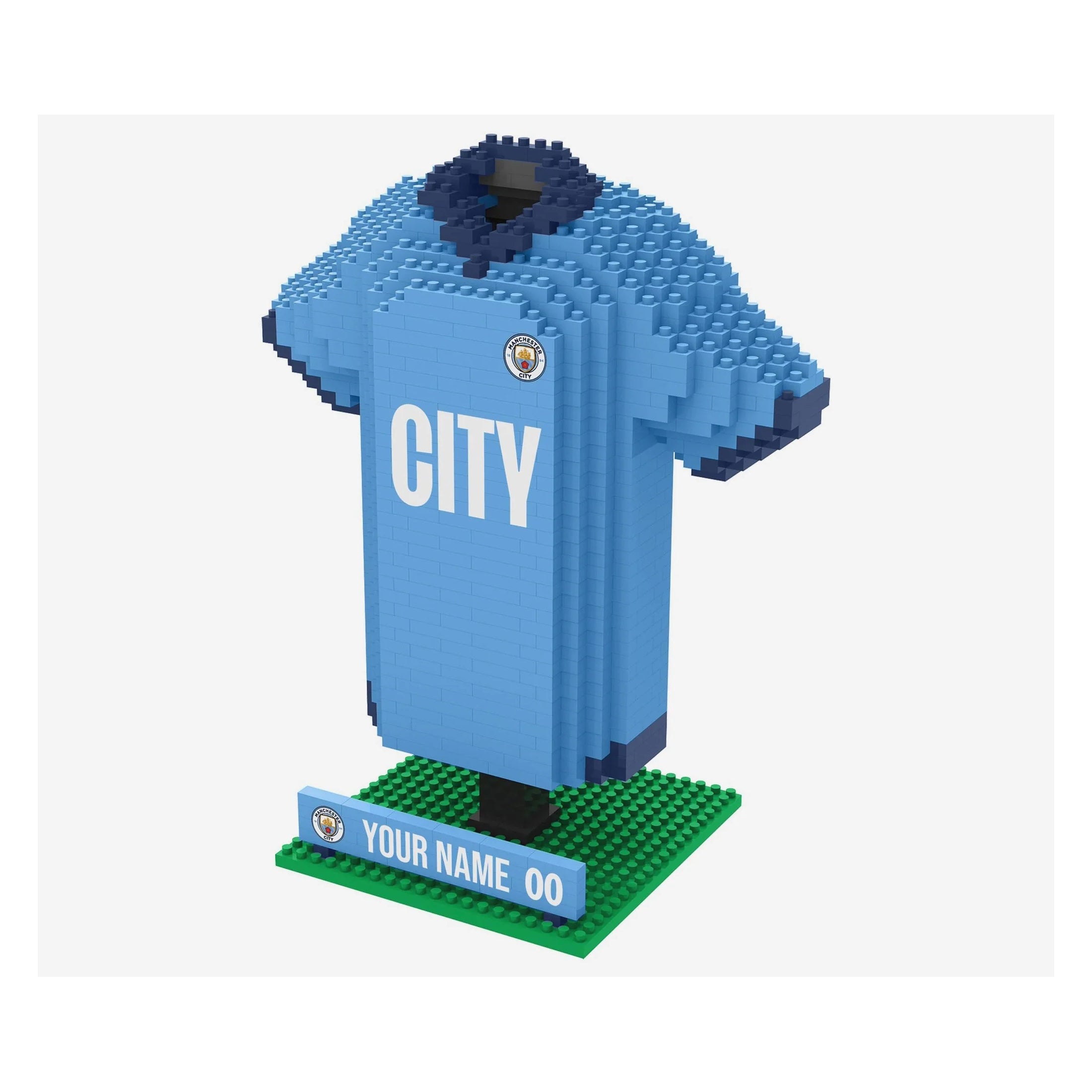 MANCHESTER CITY - BRXLZ 3D PERSONALIZED JERSEY CONSTRUCTION KIT (918 PIECES) (IN STOCK MAR 27)