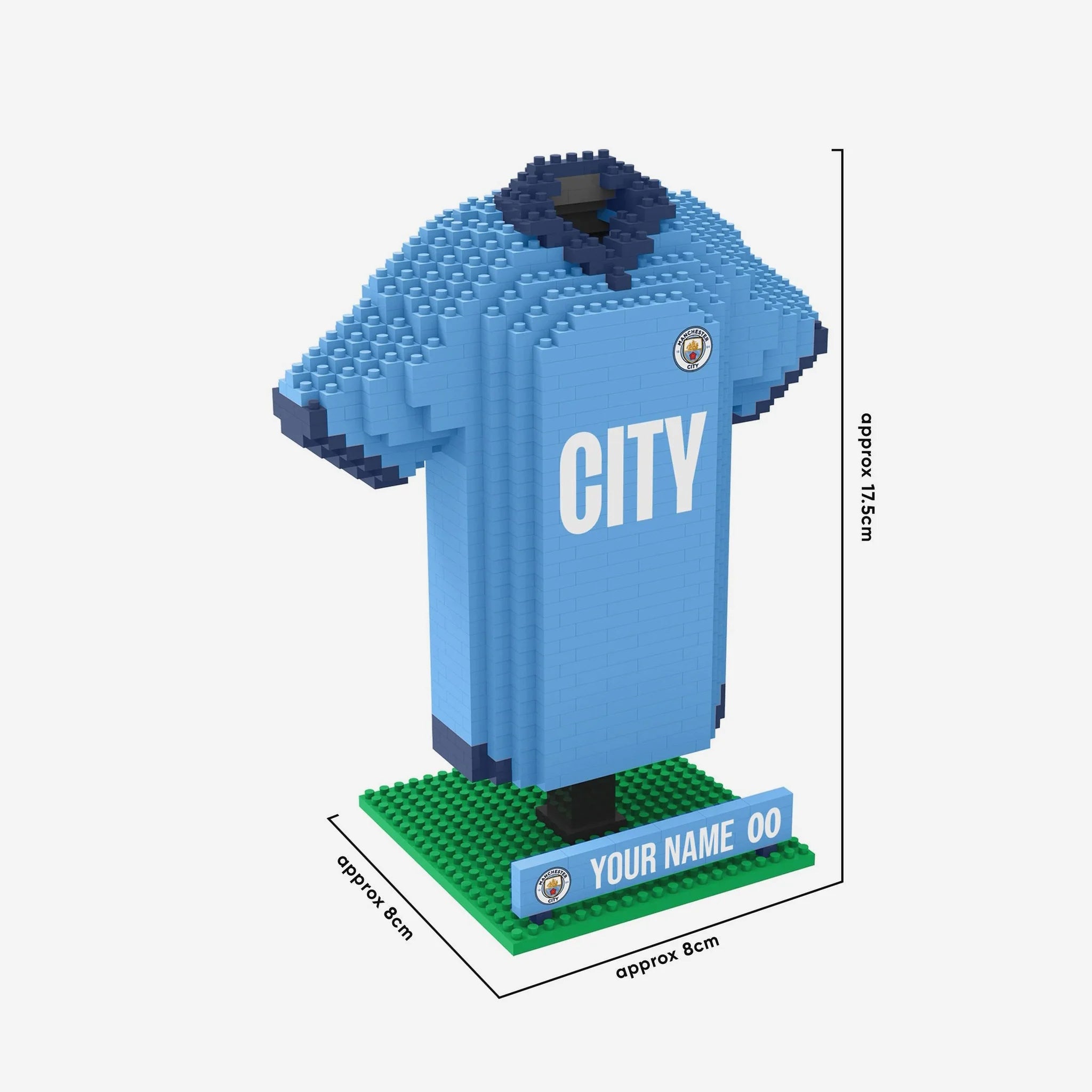 MANCHESTER CITY - BRXLZ 3D PERSONALIZED JERSEY CONSTRUCTION KIT (918 PIECES) (IN STOCK MAR 27)