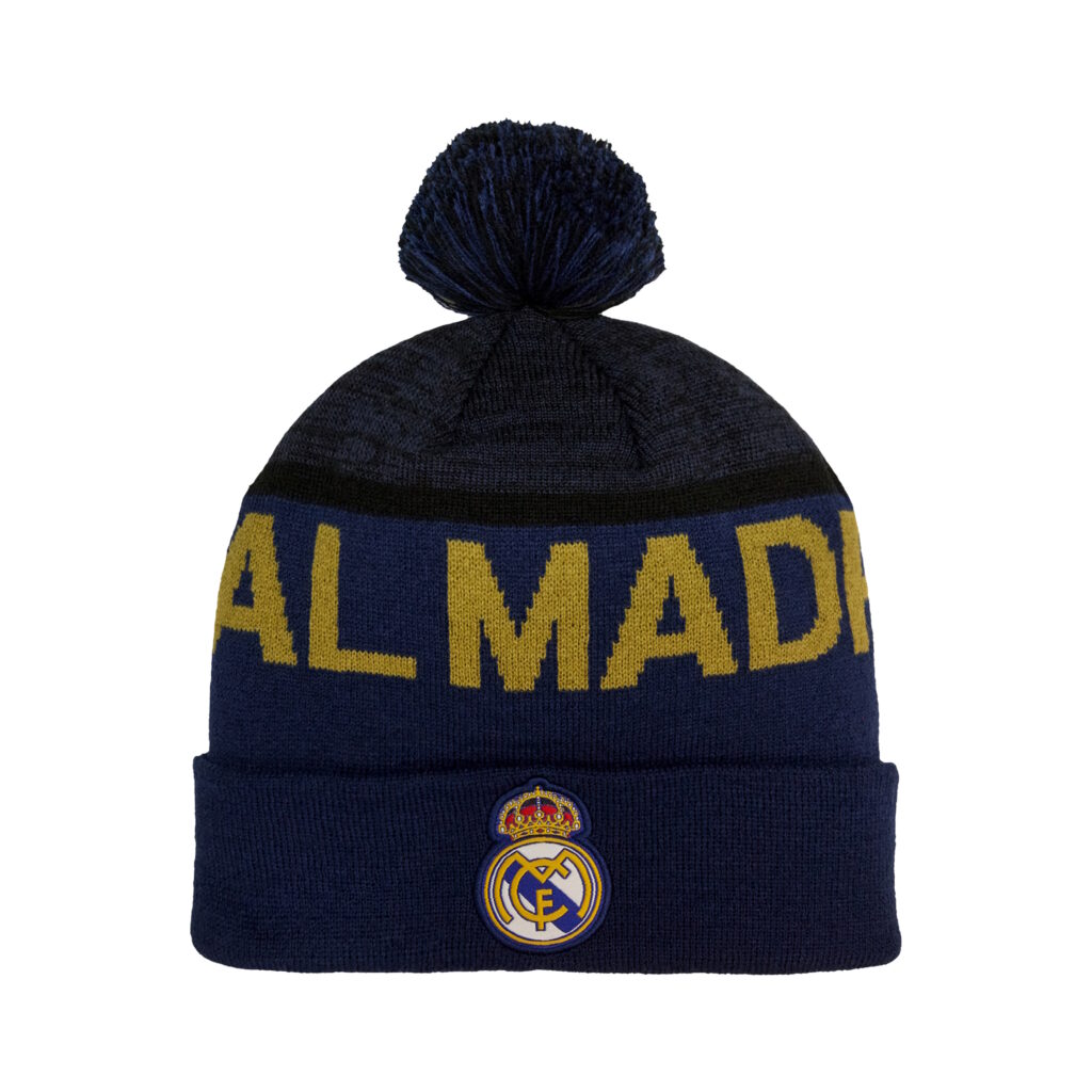 REAL MADRID - BLACK & GOLD POM BEANIE
