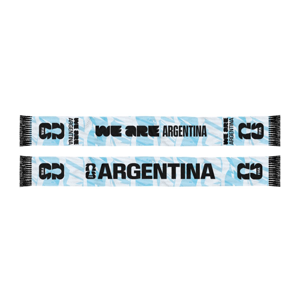 ARGENTINA - FIFA WORLD CUP DOUBLE-SIDED PRINTED SCARF (PREORDER - IN STOCK APR 24)