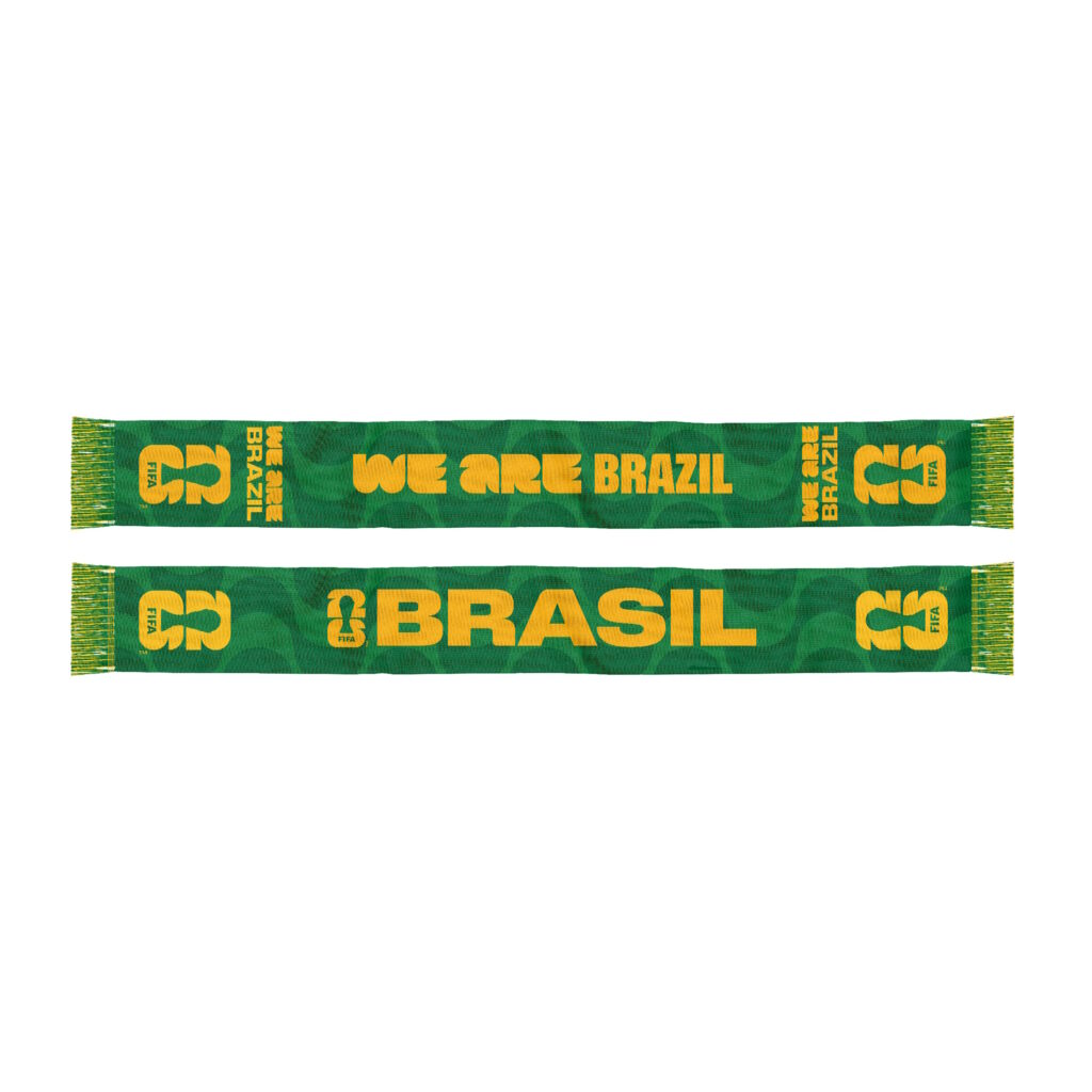 BRAZIL - FIFA WORLD CUP DOUBLE-SIDED PRINTED SCARF (PREORDER - IN STOCK APR 24)